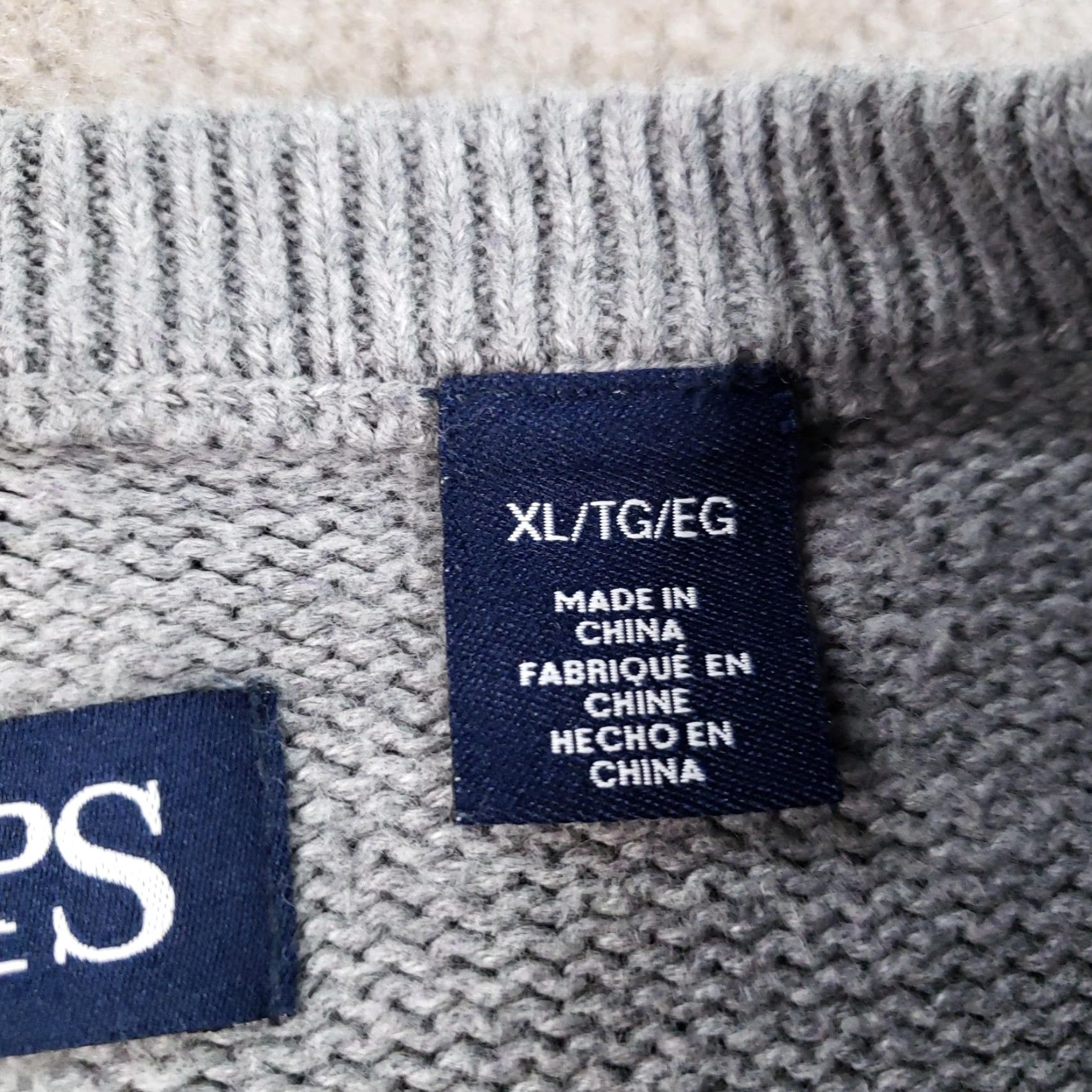 Chaps Chaps Sweater Mens Extra Large Gray Blue Striped Cotton Crewneck Pullover Casual Size US XL / EU 56 / 4 - 5 Thumbnail
