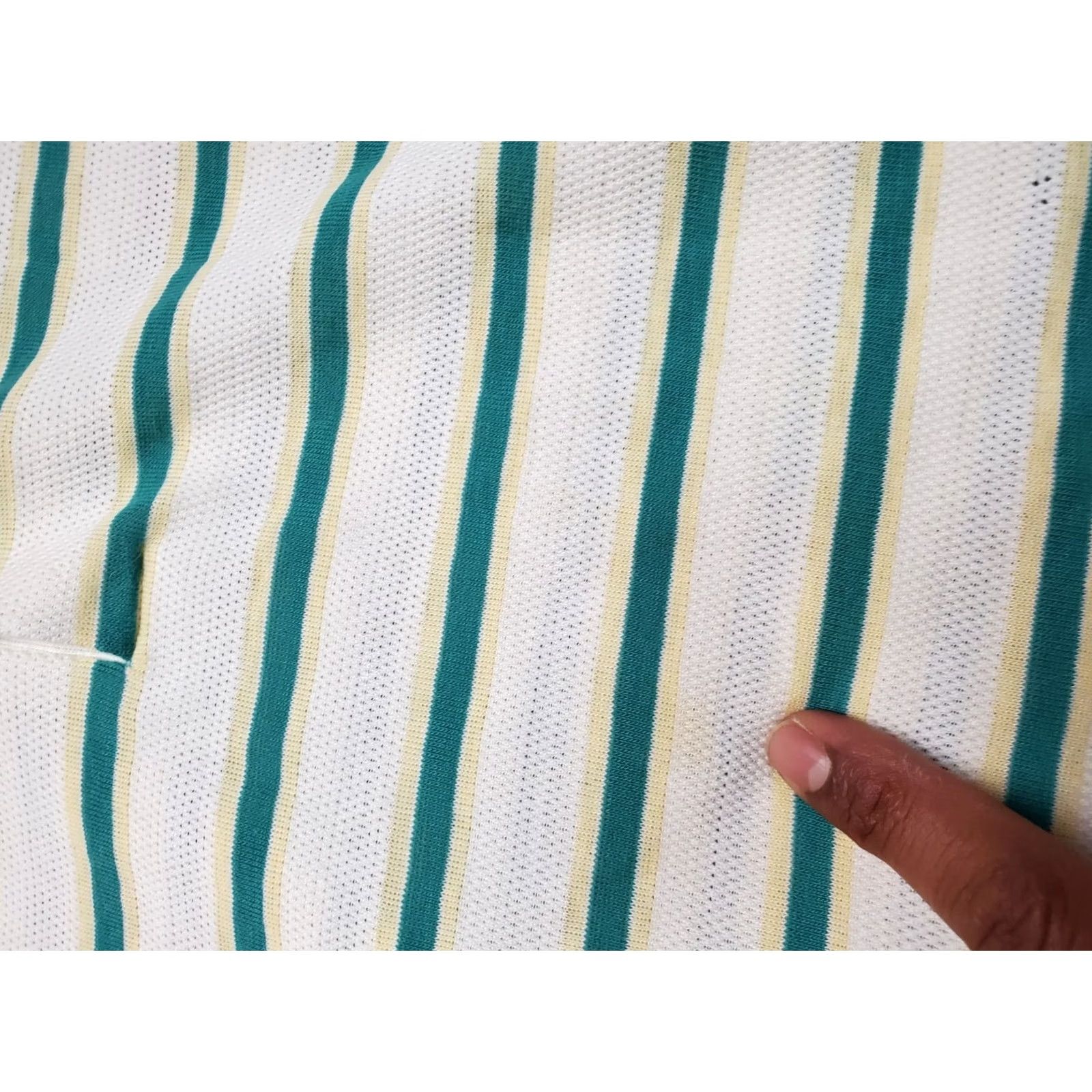Vintage VINTAGE Campus Polo Shirt Mens White Striped Short Sleeve USA Made Medium Polo ShirtUSA Made Mens White Striped Short Sleeve Campus Polo Shirt Size US M / EU 48-50 / 2 - 6 Thumbnail