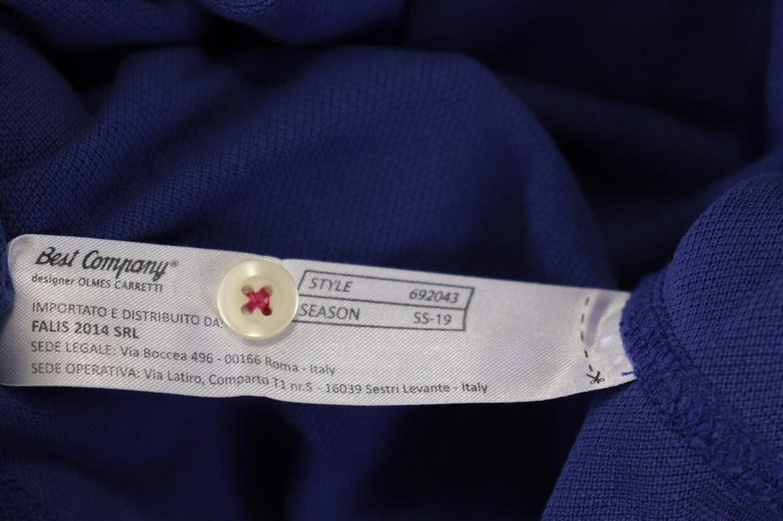 Designer Best Company Olmes Carretti SS19 Blue Polo Shirt Size L Size US L / EU 52-54 / 3 - 7 Thumbnail