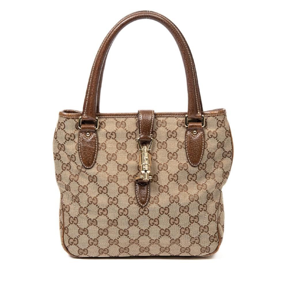 Authentic Gucci Canvas Jackie Mini Tote
