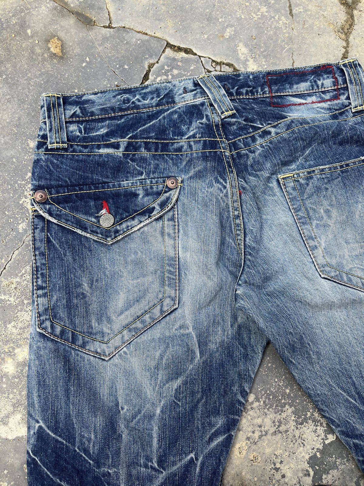 If Six Was Nine × Japanese Brand × Vintage Flare Crazy Striking Design Blue Jean Japan Denim Size US 32 / EU 48 - 22 Thumbnail