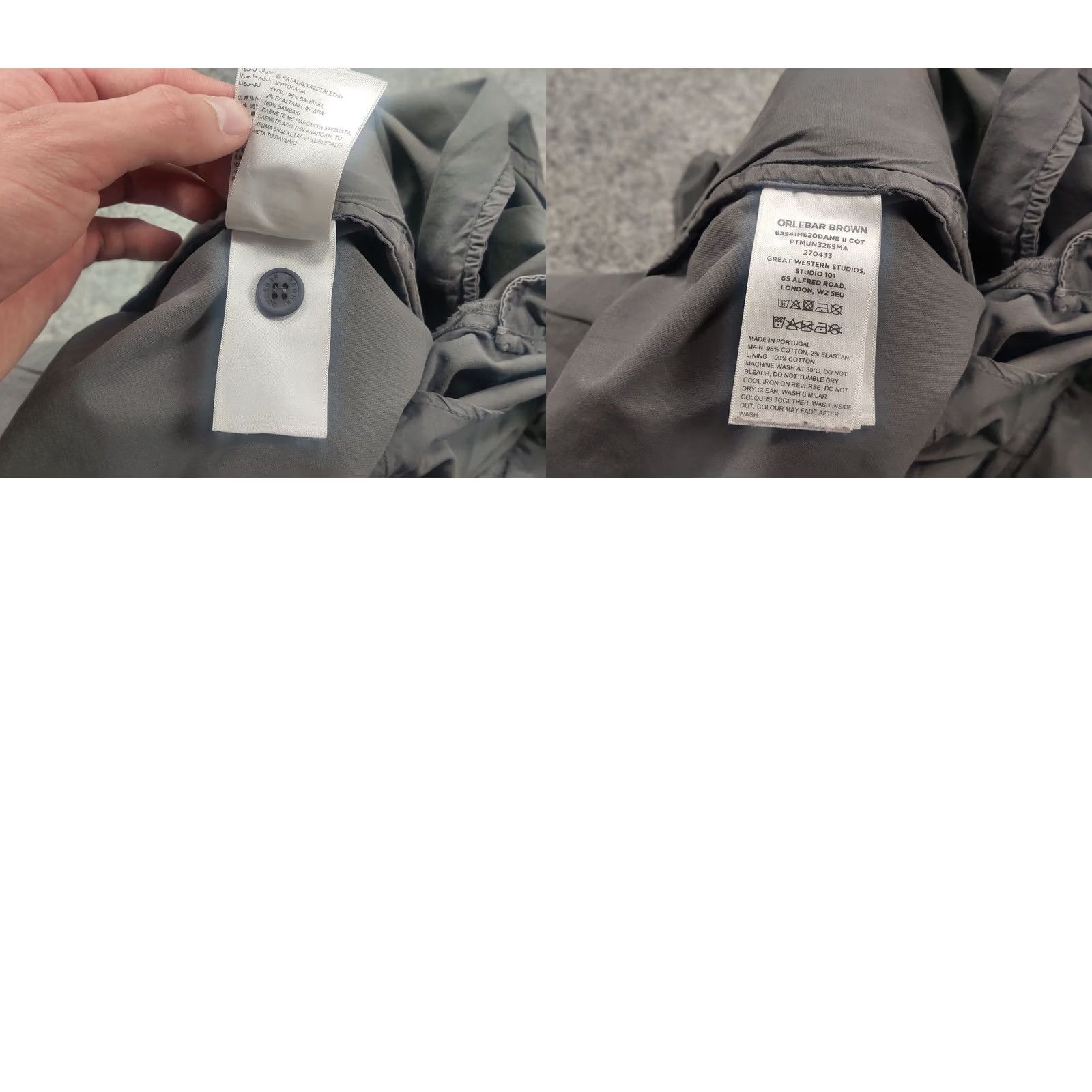 Orlebar Brown Orlebar Brown Design Cotton blend gray Bulldog Twill Pocket Minimalistic Shorts Size US 36 / EU 52 - 10 Thumbnail