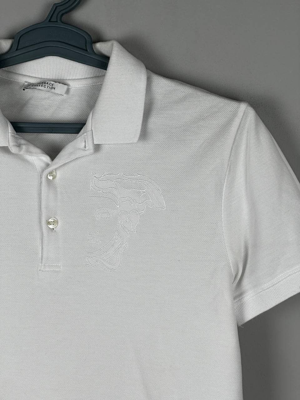 Versace Versace White Medusa Big Logo Polo T Shirt Size US S / EU 44-46 / 1 - 4 Thumbnail