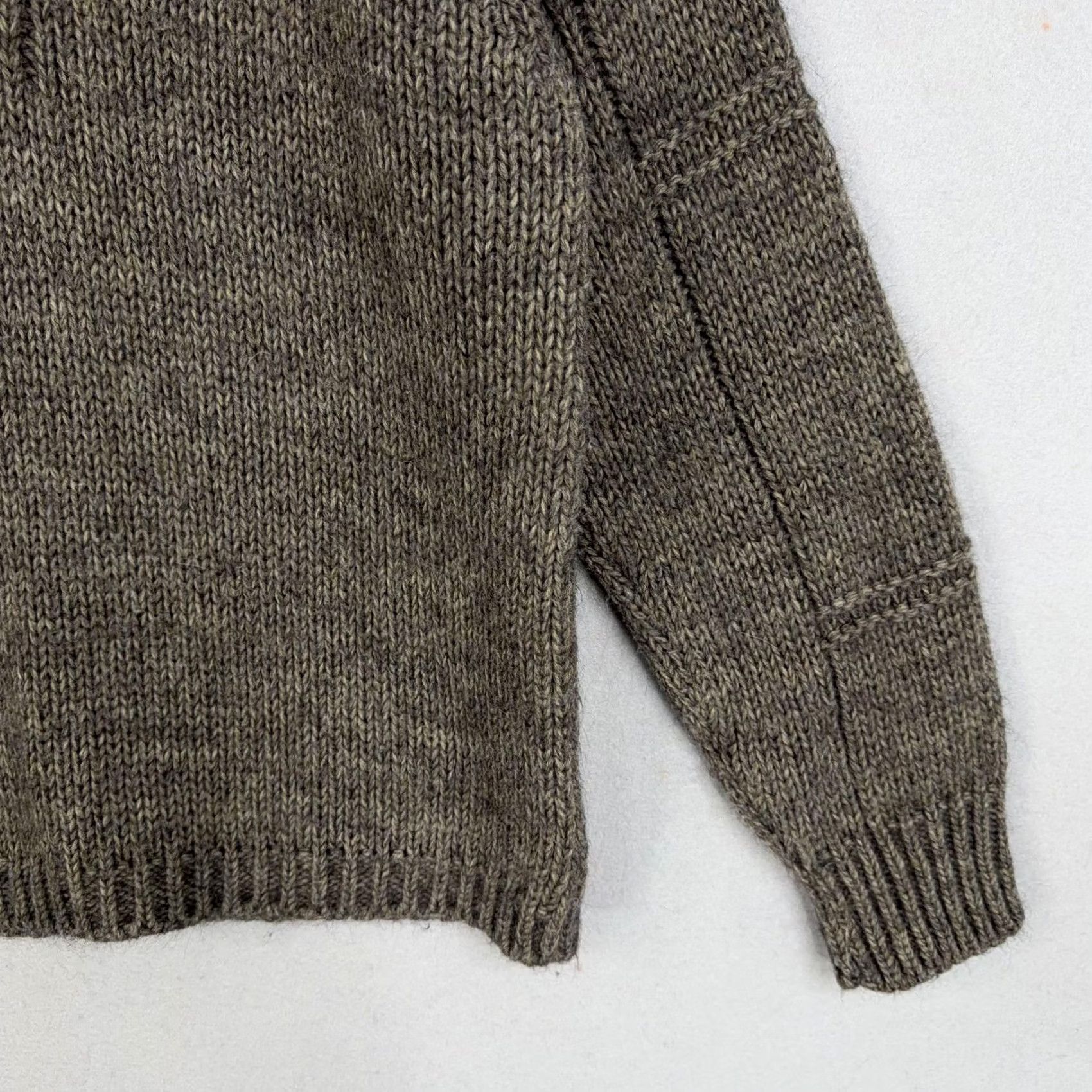 Vintage Luidiana Mens Brown Chunky-Knit Mock Neck Henley Sweater Wool Blend Italy Pullover Size M Regular Fit Heavyweight Mantle Winter Casual Mens Size US M / EU 48-50 / 2 - 3 Thumbnail