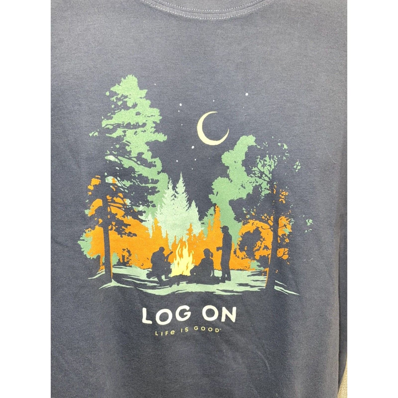 Life is Good VINTAGE Life Is Good Graphic T-Shirt Adult Medium Blue Mens Size US M / EU 48-50 / 2 - 4 Thumbnail