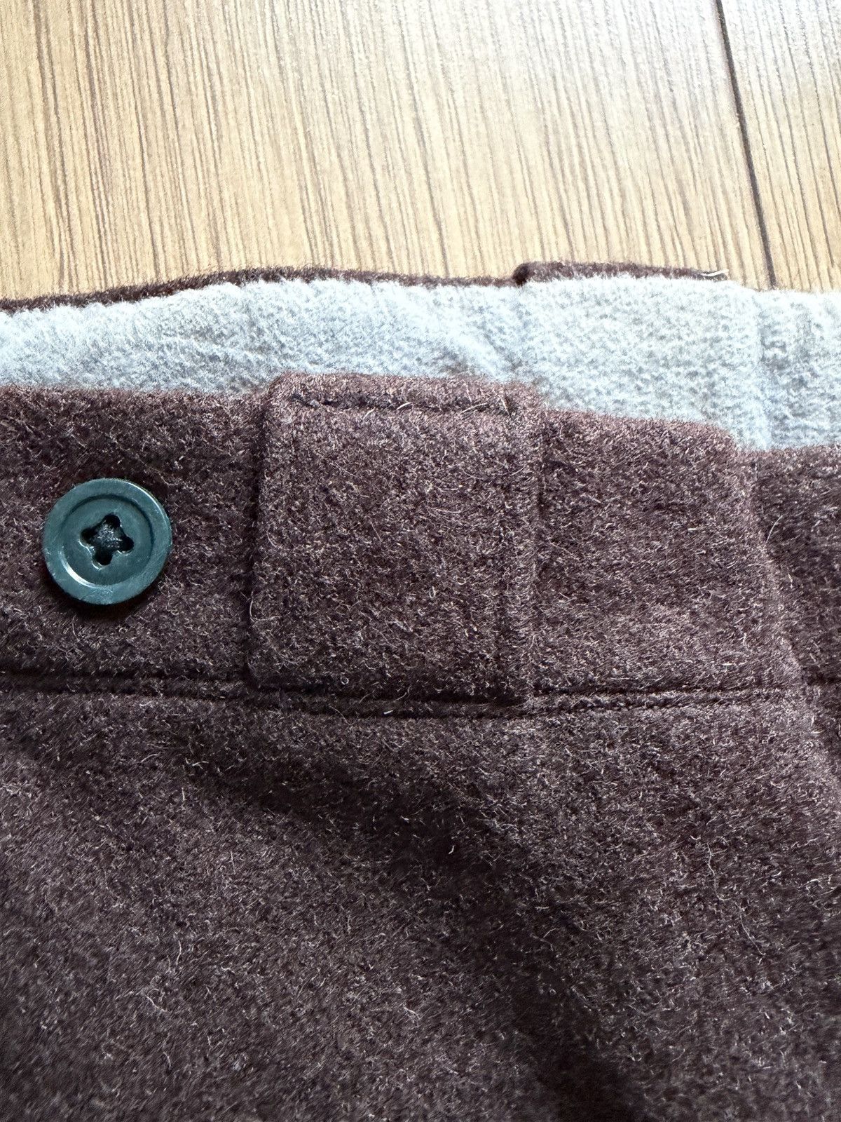 Vintage 40-50's Heavy Brown Wool Cotton Lined European Work Pants Size US 36 / EU 52 - 7 Thumbnail