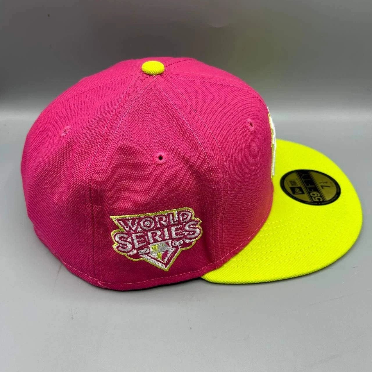 New Era New York Yankees Hat Men 7 1/4 Pink Yellow Fitted Cap New Size ONE SIZE - 1 Thumbnail