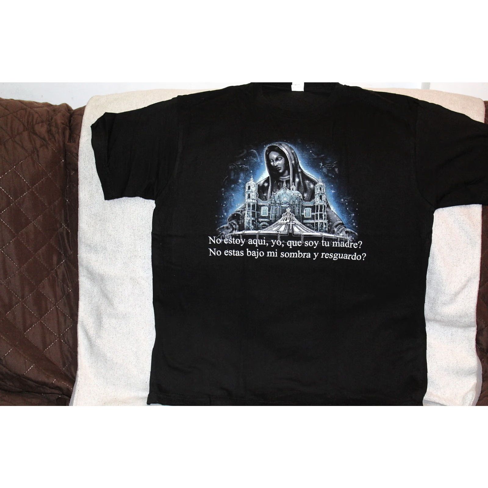 Vintage VINTAGE Our Lady of Guadalupe Cherub Church Graphic Tee T-Shirt Men's XL Black Religious Size US XL / EU 56 / 4 - 2 Thumbnail