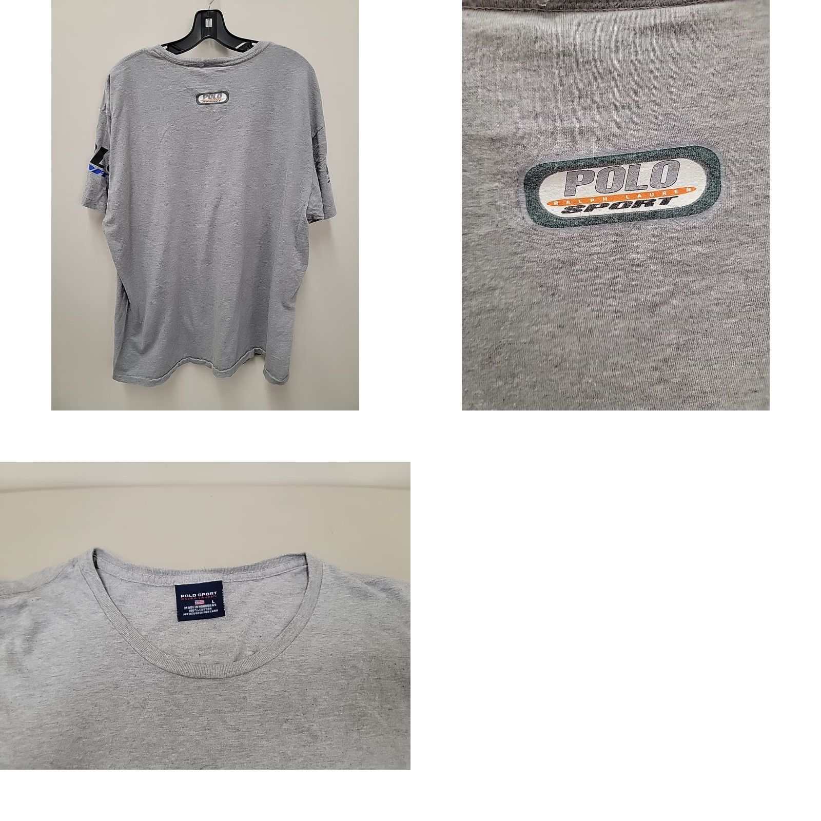 Polo Ralph Lauren VINTAGE POLO SPORT Ralph Lauren Graphic T-Shirt Mens L Gray Short Sleeve Crew Neck Size US L / EU 52-54 / 3 - 8 Thumbnail