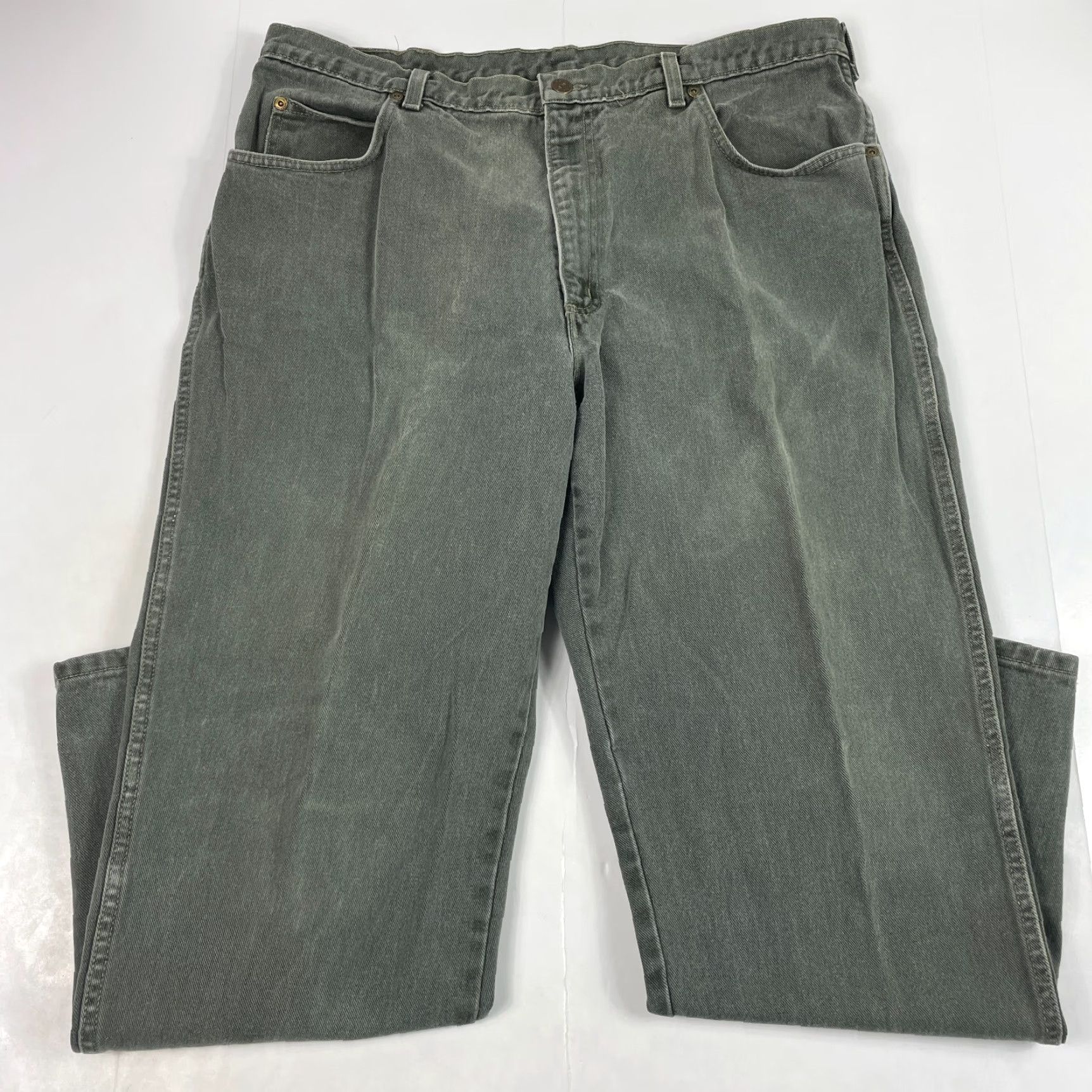 Denime VINTAGE Coleman Jeans Mens 38 x 30 Green Relaxed Straight Denim 90s USA Jeans Mens Green 90s straight Relaxed Denim Coleman 38 x 30 Size US 38 / EU 54 - 2 Thumbnail