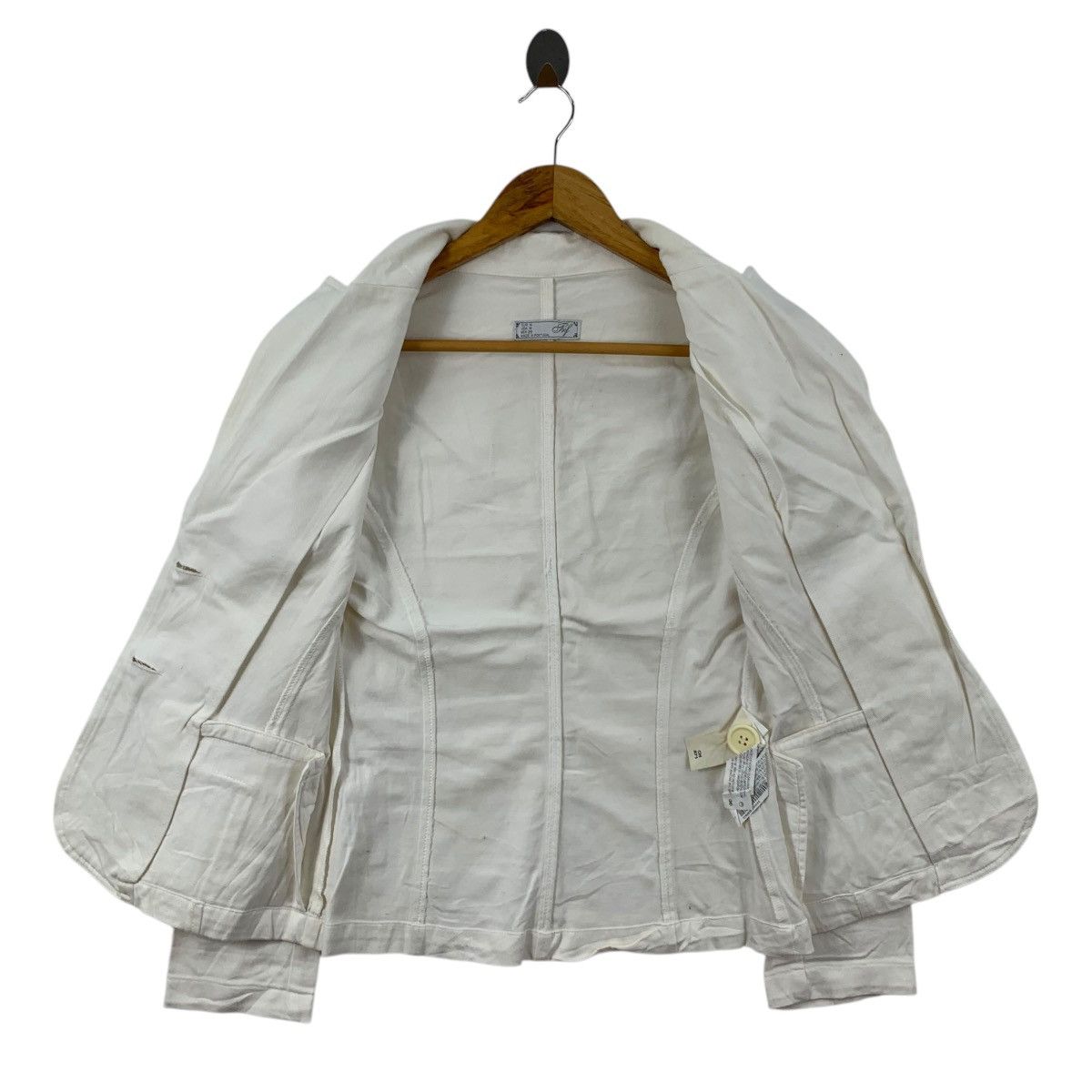 Zara ZARA White Plain Blazer Coat Jacket Size M / US 6-8 / IT 42-44 - 3 Thumbnail