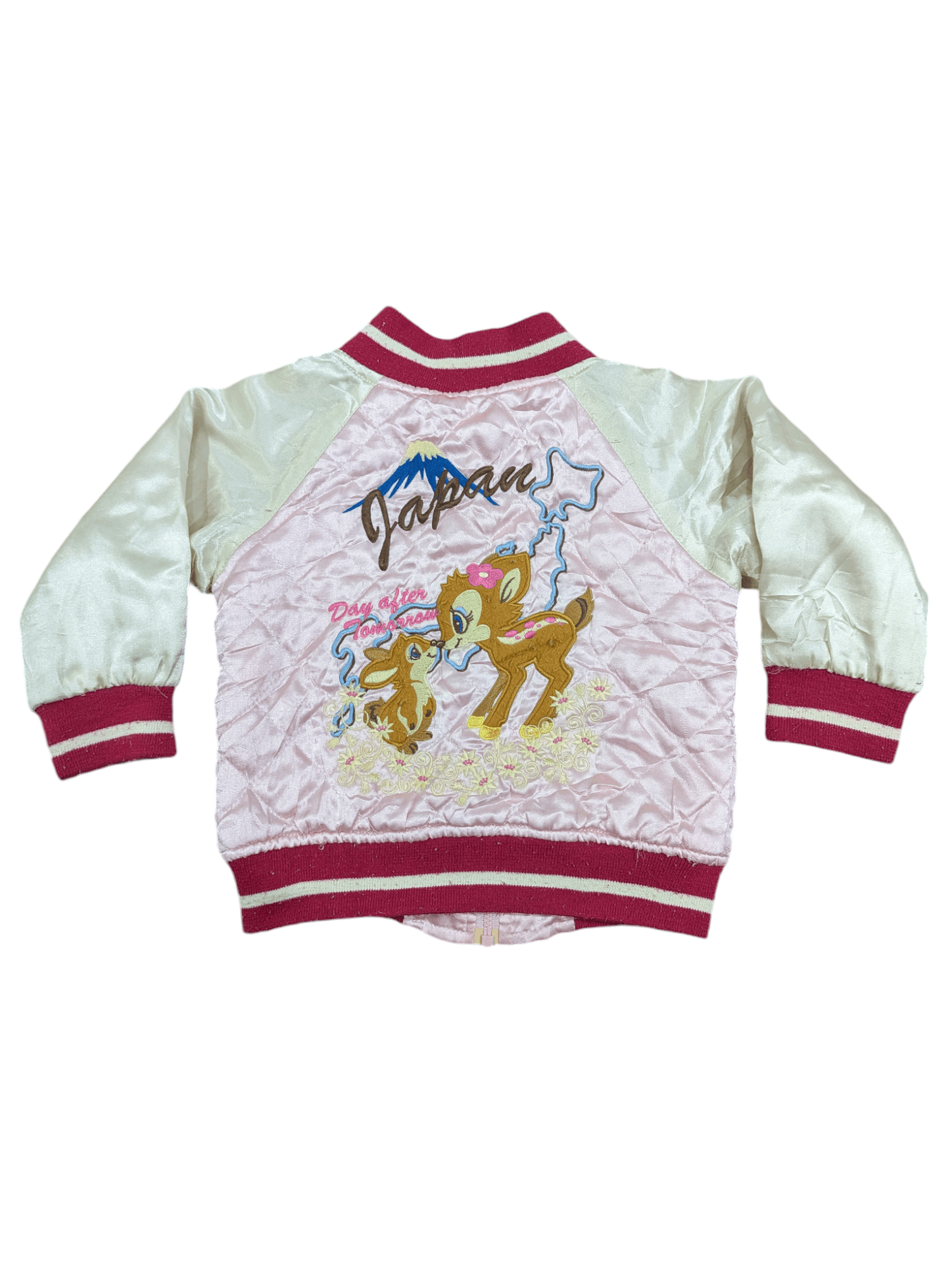 Disney × Japanese Brand DISNEY BAMBI EMBROIDERY SUKAJAN JACKET Size US XXS / EU 40 - 1 Thumbnail