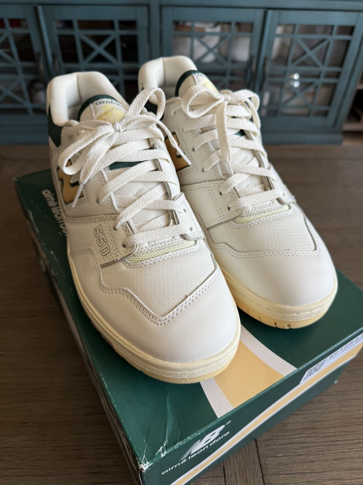 Aime Leon Dore × New Balance Aimé Leon Dore x 550 'Green Yellow' size 11 Size US 11 / EU 44 - 1 Thumbnail
