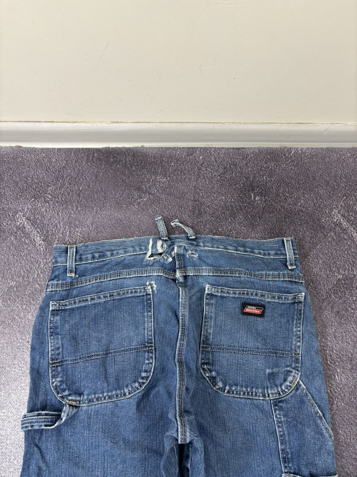 Dickies Vintage Dickies Y2K Relaxed Fit Faded Blue Work Baggy Jeans Size US 34 / EU 50 - 8 Thumbnail