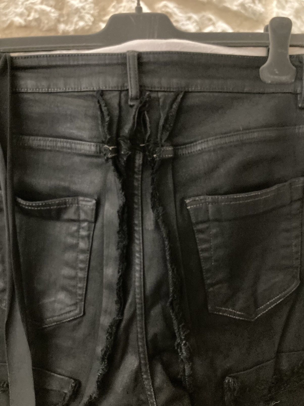 Rick Owens Drkshdw Rick Owens Black Foil Slash Stretch Denim Size US 29 - 7 Thumbnail