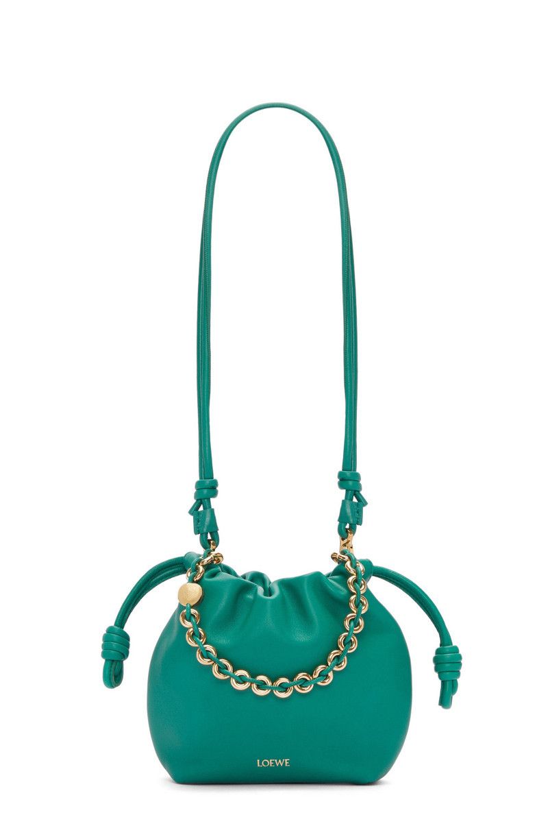 Loewe o1in1g0426 Size: OS/ Mini Flamenco Purse Bag Emerald Green Size ONE SIZE - 9 Thumbnail