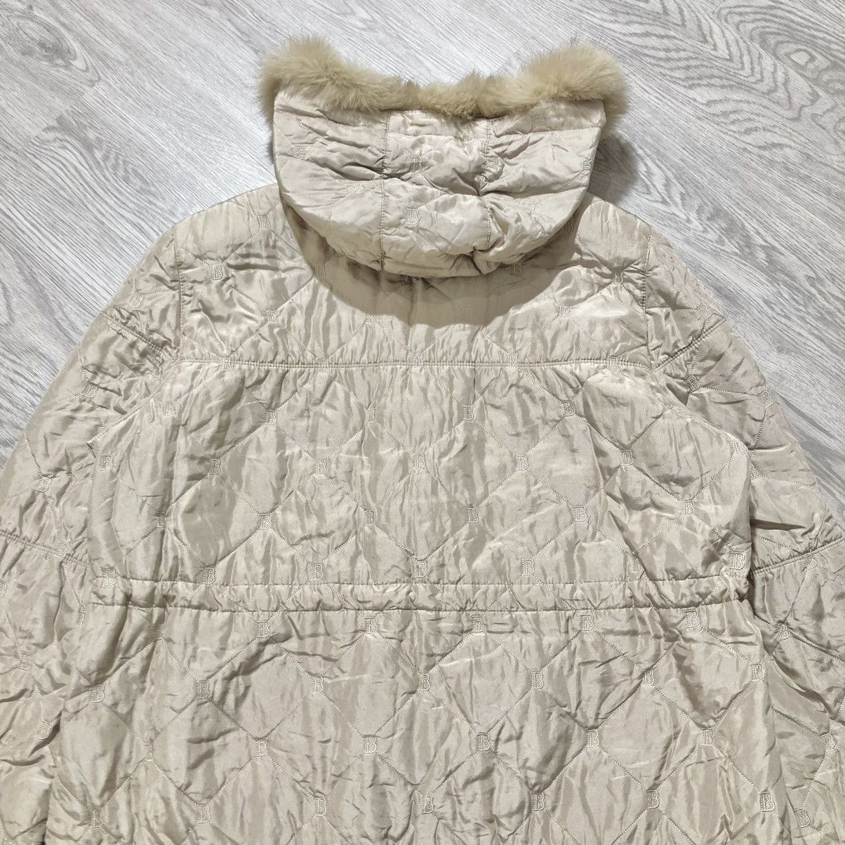Balmain Balmain Paris Monogram Quilted Fur Long Jacket Beige Luxury Size US XL / EU 56 / 4 - 19 Thumbnail
