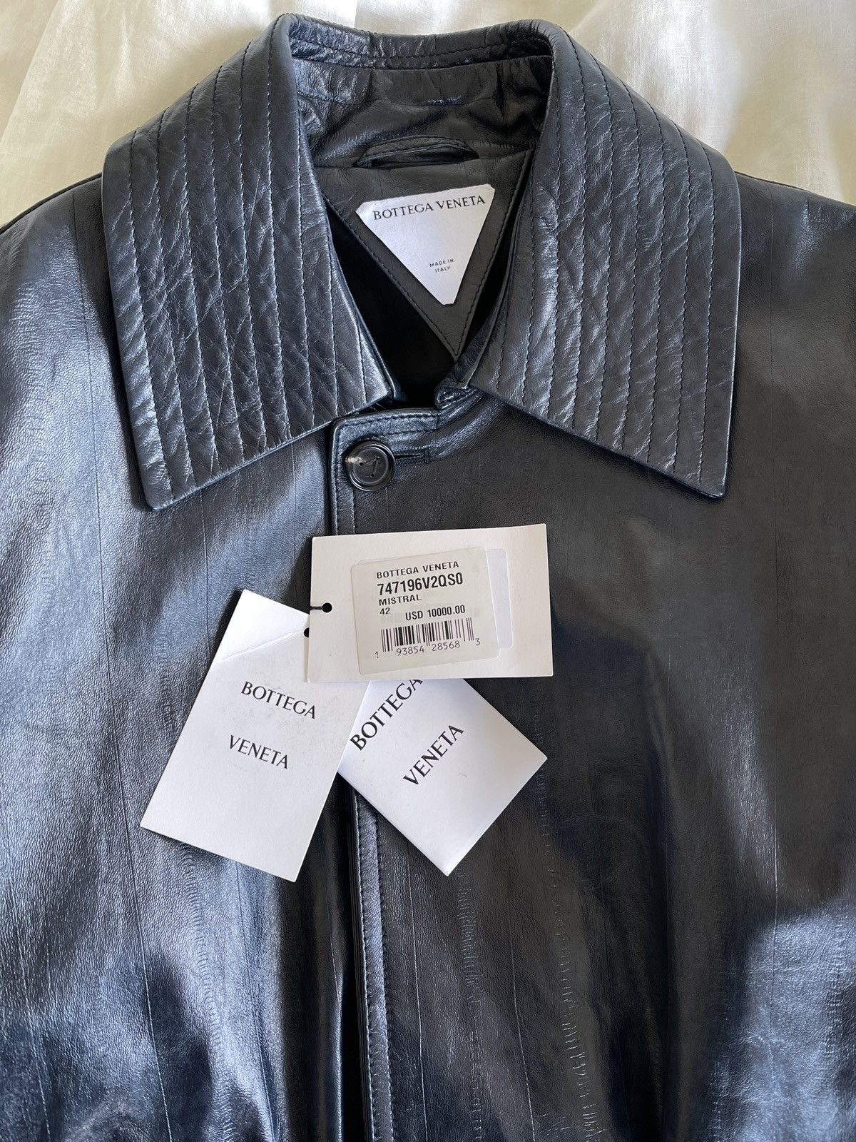 Bottega Veneta SS23 Eel Embossed Leather Trench Coat Size M / US 6-8 / IT 42-44 - 5 Thumbnail