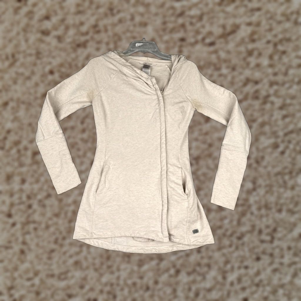 The North Face The North Face Hoodie Womens S Beige Full Zip Cardigan Thumbhole Jacket Top Size S / US 4 / IT 40 - 1 Thumbnail