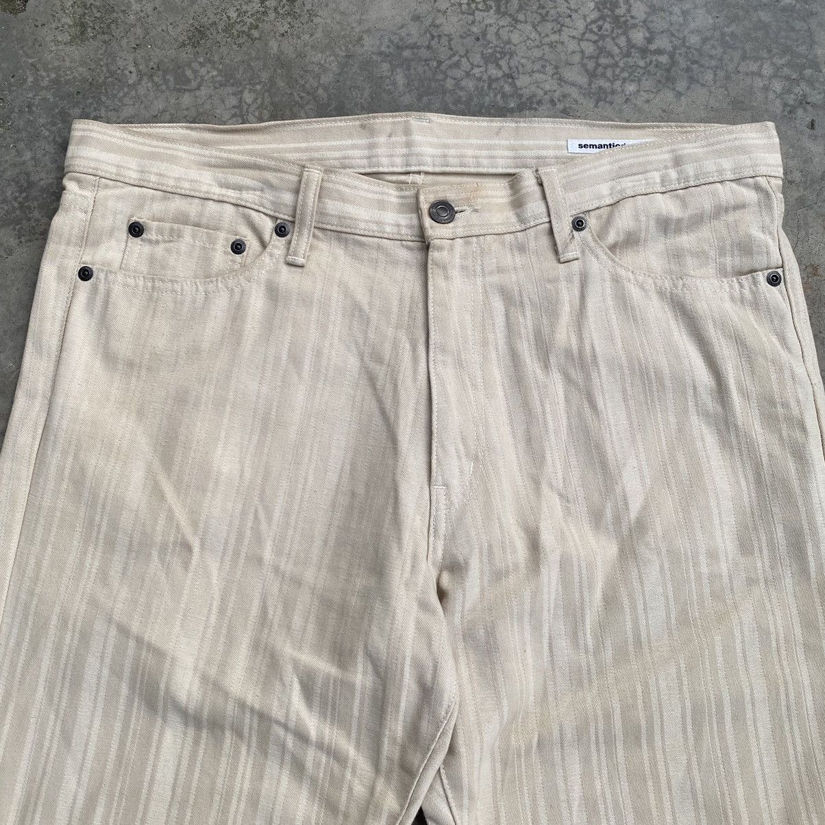 Designer × Japanese Brand × semanticdesign Semantic Design Stripe Flare Jeans Size US 34 / EU 50 - 3 Thumbnail