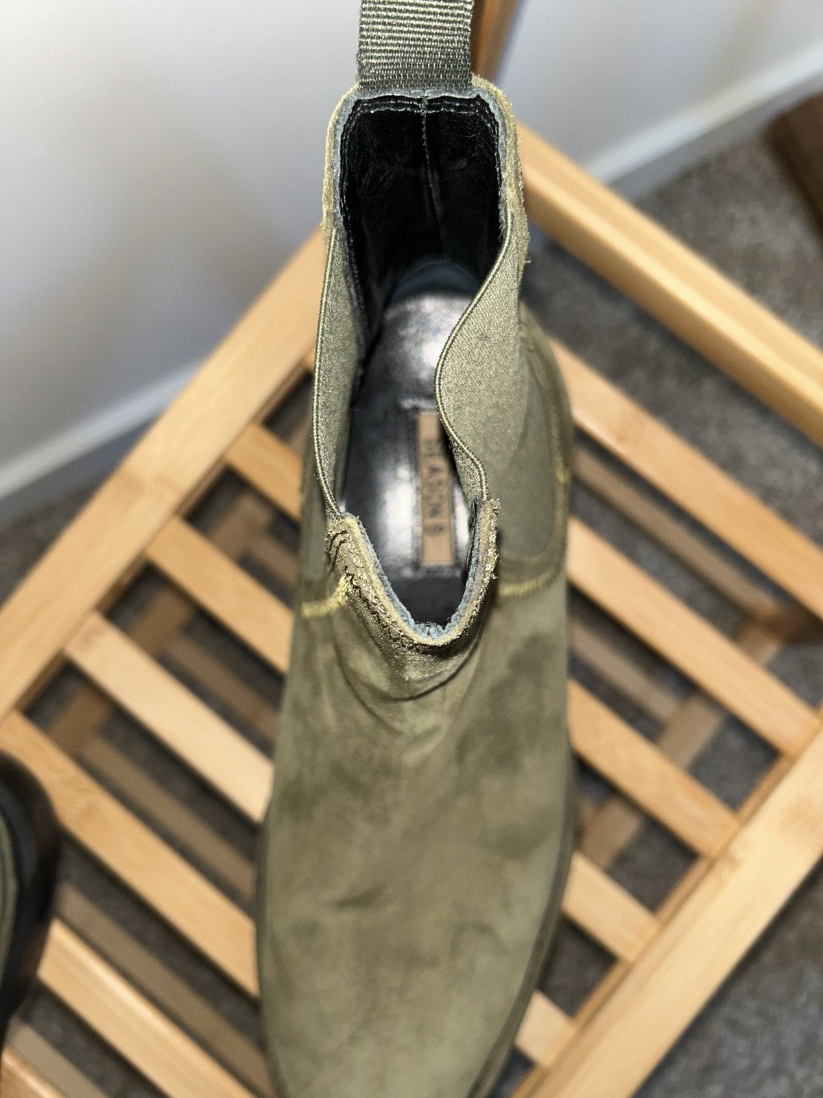 Yeezy Yeezy Season 6 Green Suede Chelsea Boots 11 US Men’s Size US 11 / EU 44 - 9 Thumbnail
