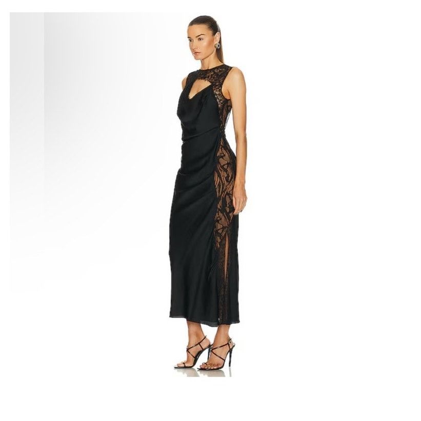Jonathan Simkhai Simkhai Vea Lace Trim Open Back Gown Womens Size 10 NEW Size L / US 10 / IT 46 - 9 Thumbnail