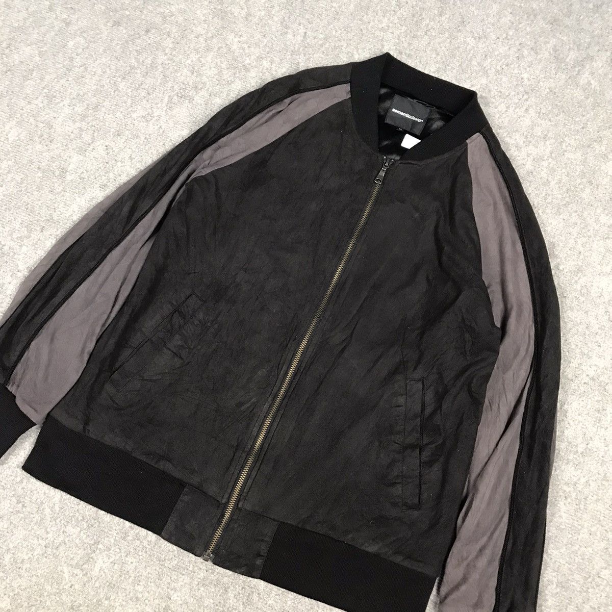 Japanese Brand × Vintage Semanticdesign Soft polyesters bomber jacket Size US M / EU 48-50 / 2 - 4 Thumbnail