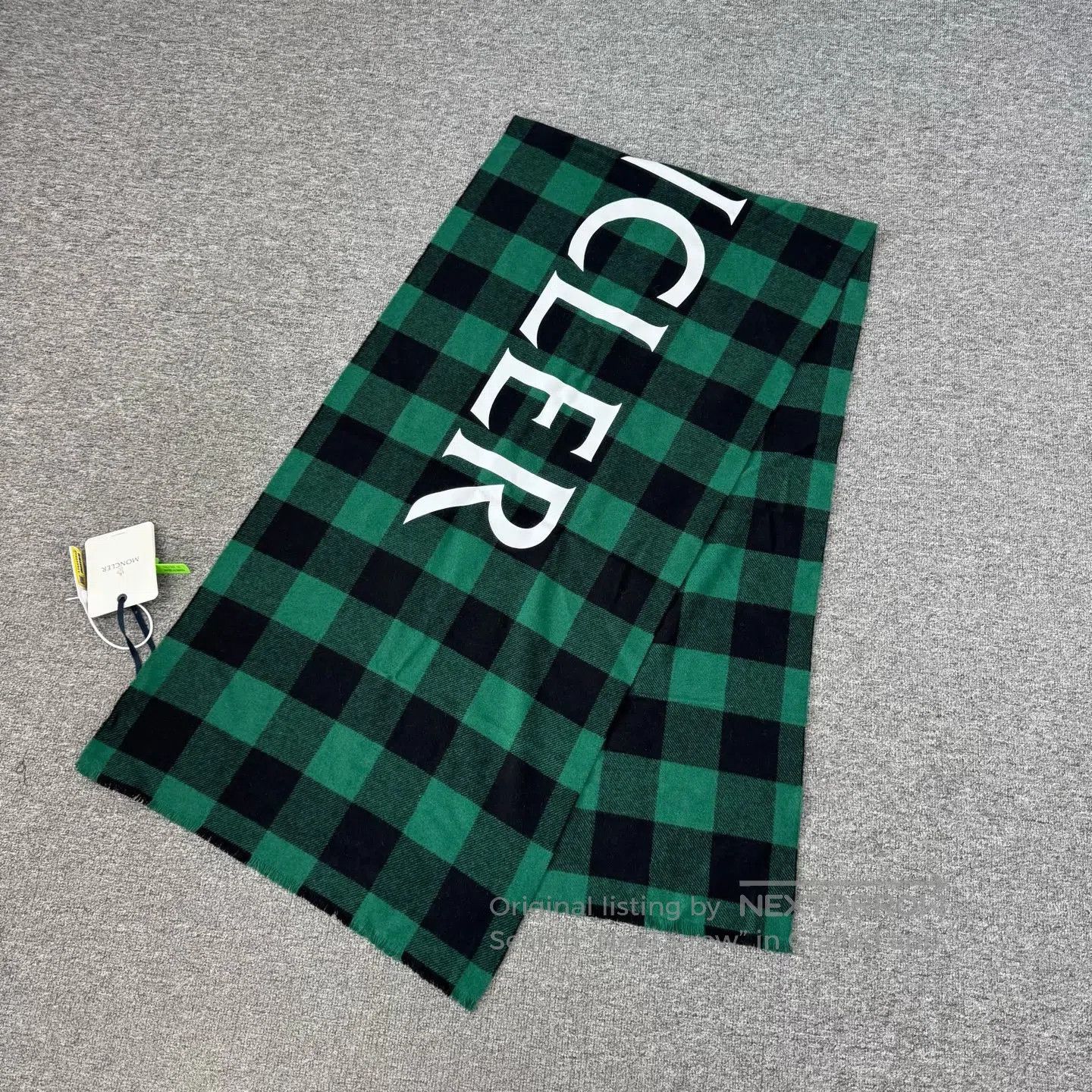 Moncler Moncler Alphabet logo patterned cashmere shawl-scarf| Size ONE SIZE - 2 Thumbnail