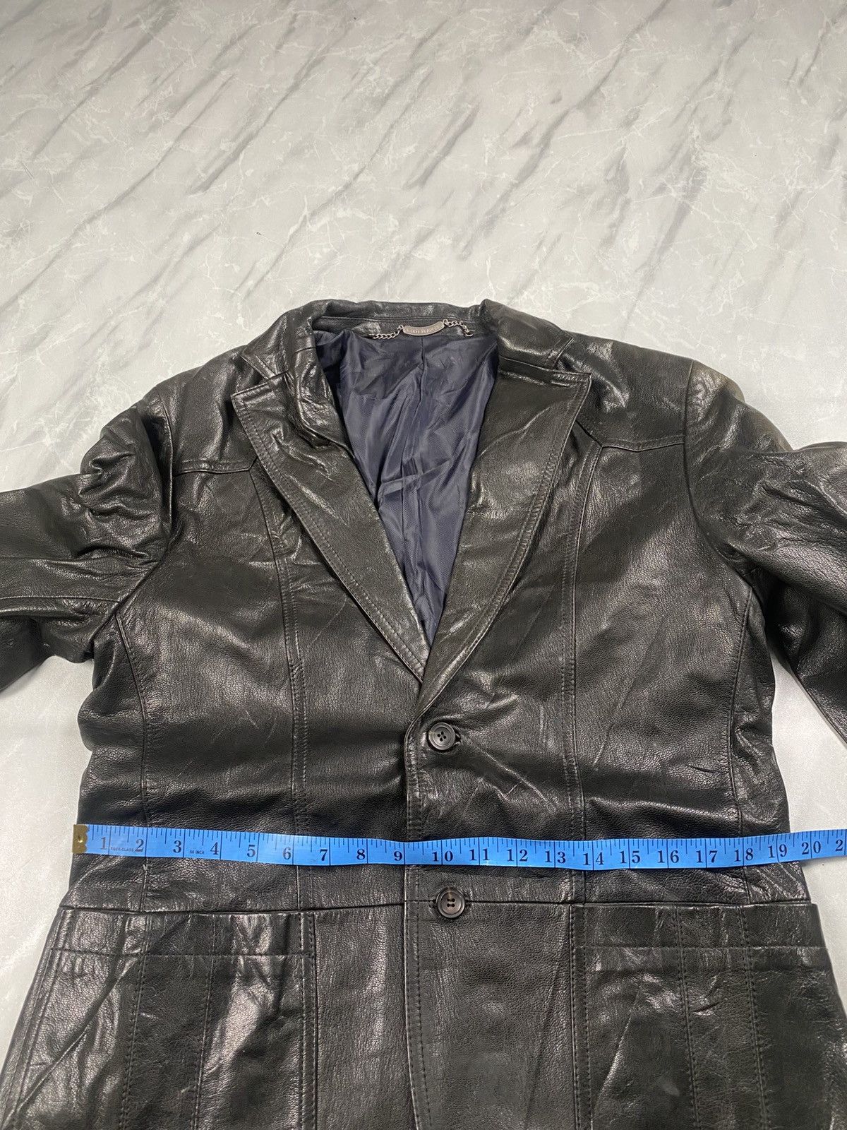 Japanese Brand Vintage Japanese Carte Blanche Punk Leather Blazer Jacket Size US M / EU 48-50 / 2 - 12 Thumbnail