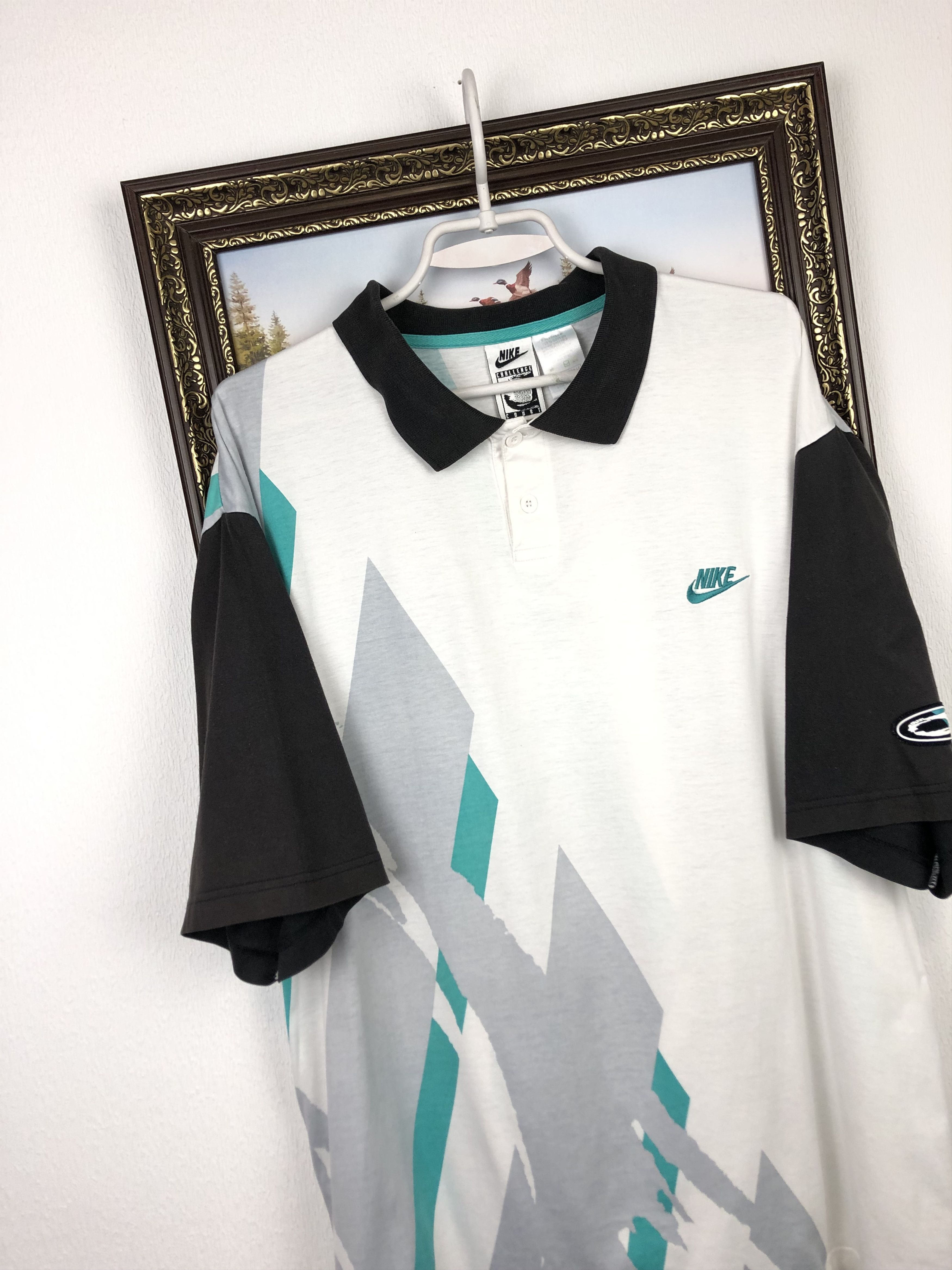 Nike Vintage Nike Challenge Court Andre Agassi Shirt Jersey Size US XL / EU 56 / 4 - 4 Thumbnail