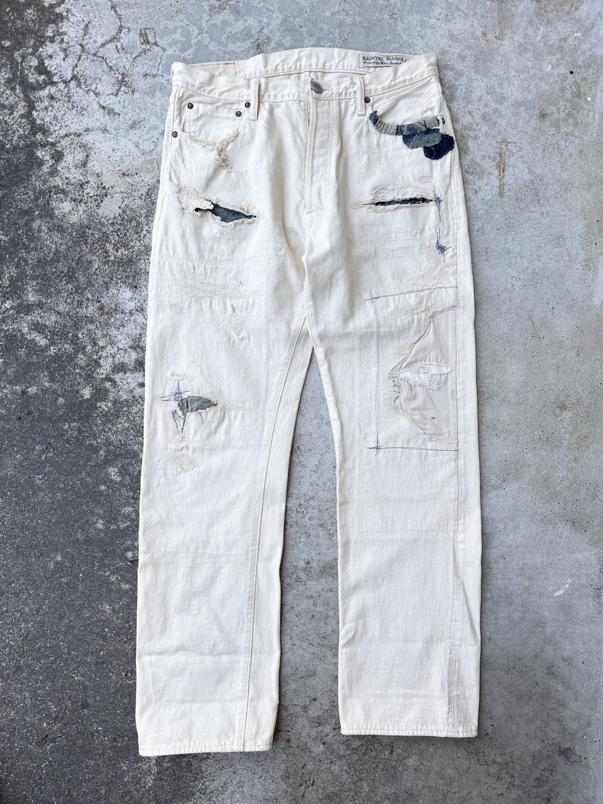 Kapital Kountry 2012 Kountry Selvedge Buckleback Boro Denim Patchwork jean Size US 34 / EU 50 - 5 Thumbnail