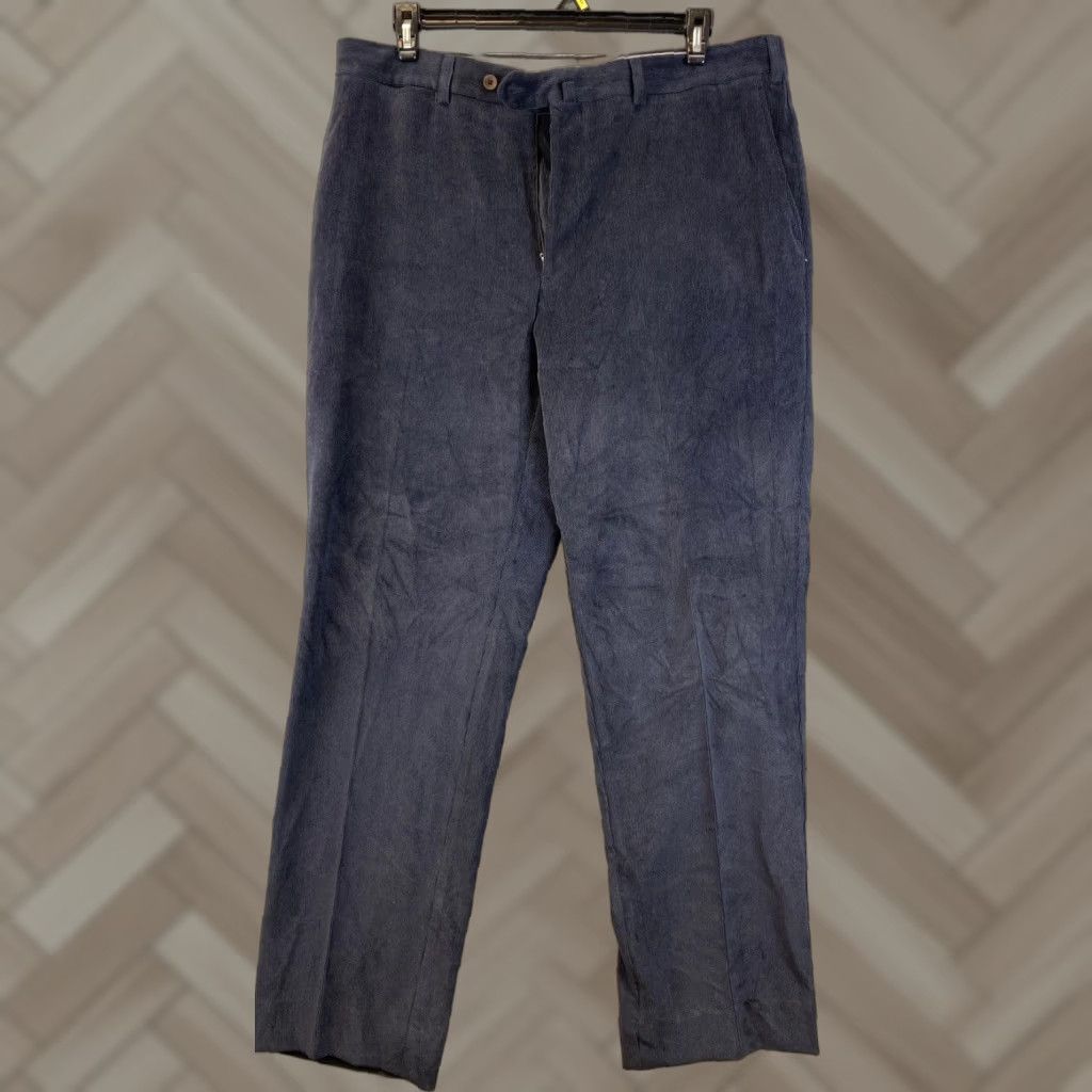 Canali Canali Men's Corduroy Dress Pants Size 38 Regular Fit Gray Stretch Cotton Italy Size US 38 / EU 54 - 1 Thumbnail