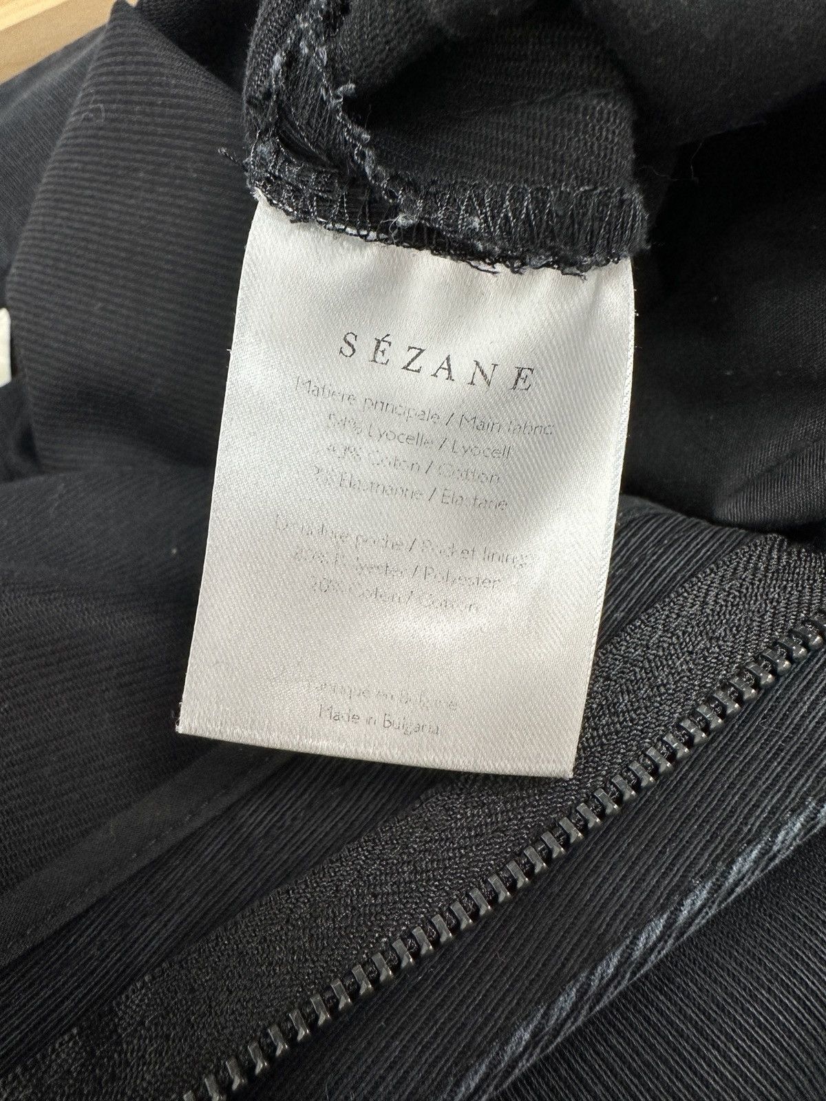 Sezane SEZANE Belted Black Lyocell / Cotton Trousers size 40 Size 28" / US 6 / IT 42 - 10 Thumbnail
