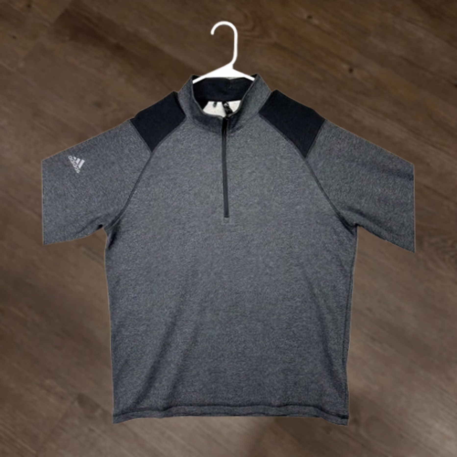 Adidas Adidas Pullover Shirt Mens Large Grey Quarter Zip Long Sleeve Activewear Stretch Size US L / EU 52-54 / 3 - 1 Thumbnail