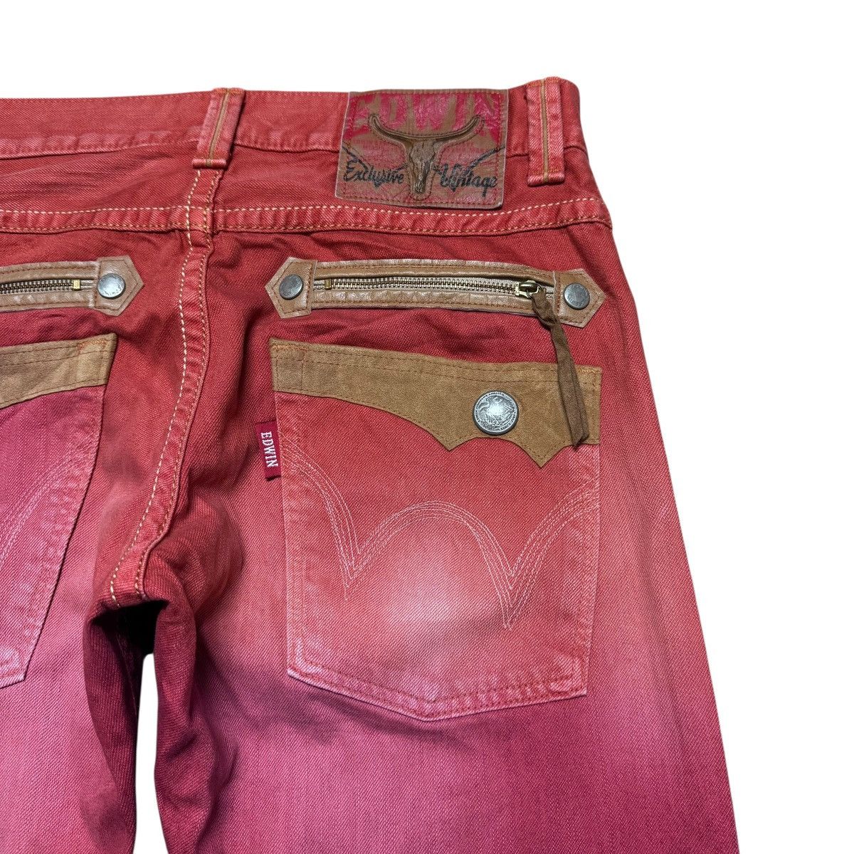 Edwin Vintage Edwin 483XVS Red Denim Jeans Size US 33 - 11 Thumbnail