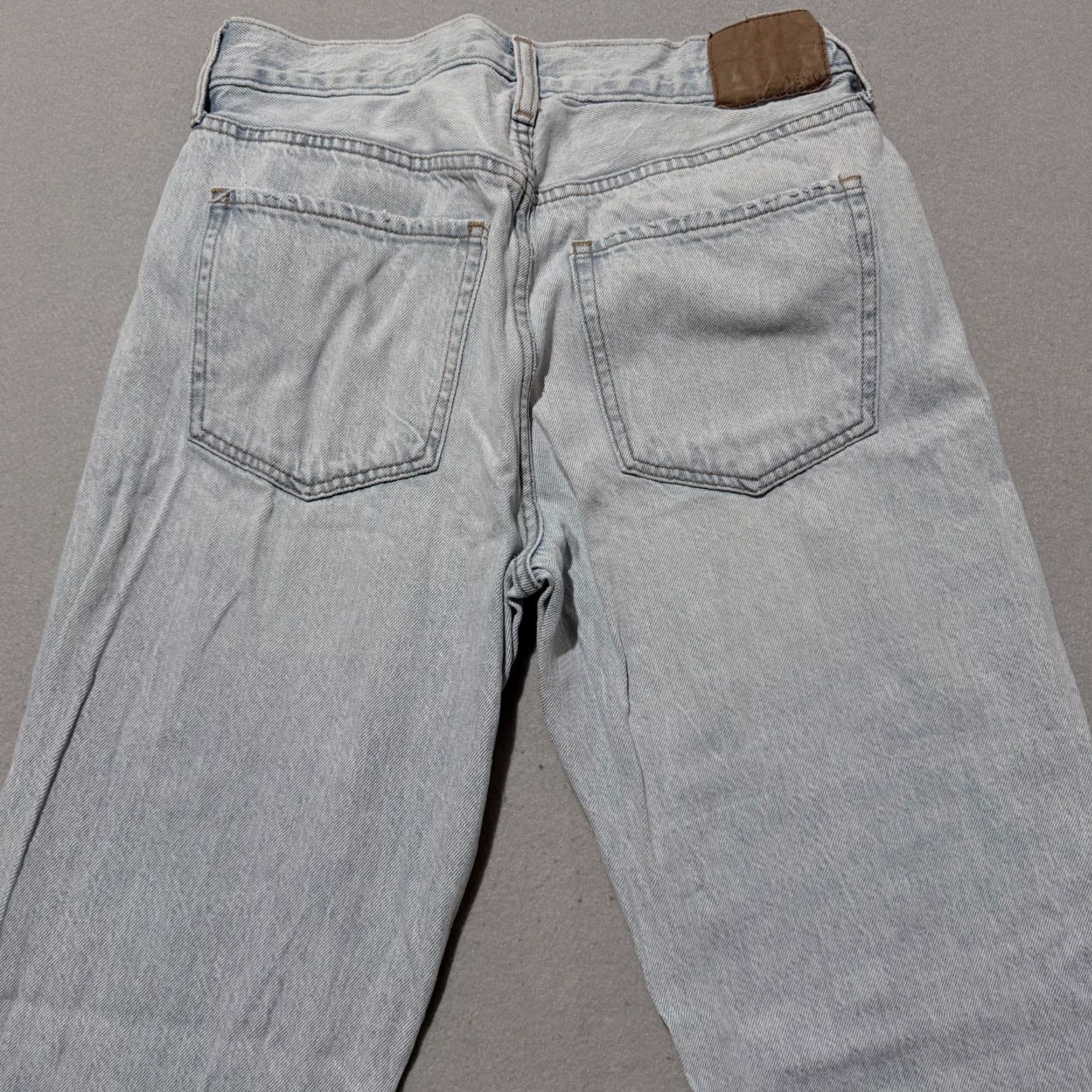 Vintage Aeropostale Jeans Women Blue Denim Straight Baggy High Rise 4 Pockets 5-Pocket Design 90s City Jeans Weave? Size 27" / US 4 / IT 40 - 4 Thumbnail