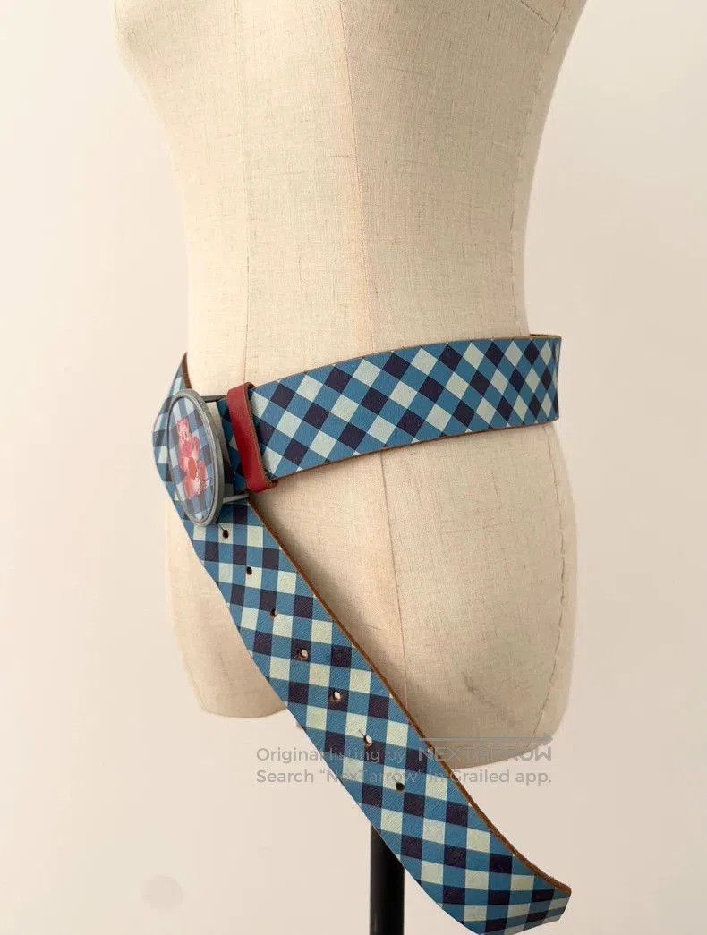 Vivienne Westwood Vivienne Westwood Red Blue Plaid Leather Belt . Size ONE SIZE - 4 Thumbnail