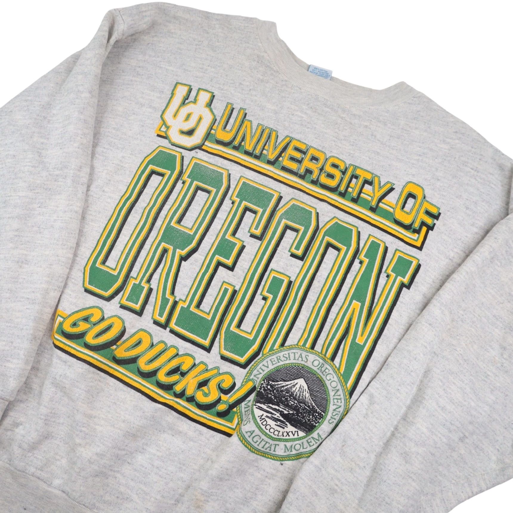 Vintage VINTAGE University of Oregon Ducks Mens Sweatshirt XL Gray Big Graphic Pullover Size US XL / EU 56 / 4 - 2 Thumbnail