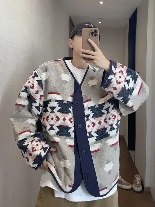 Aran Isles Knitwear Aztec Tribal Patterned Knit Cardigan Sweater Size US M / EU 48-50 / 2 - 1 Thumbnail