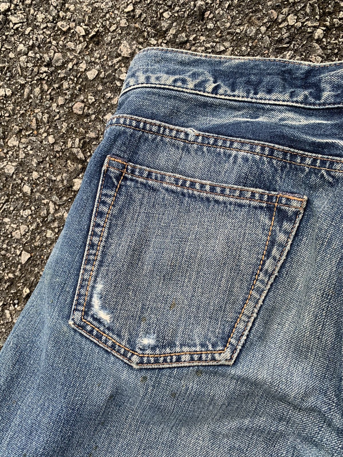 GOA GENUINE VINTAGE GOA JAPANESE SELVEDGE PUNK DISTRESSED DENIM☠️ Size US 30 / EU 46 - 25 Thumbnail