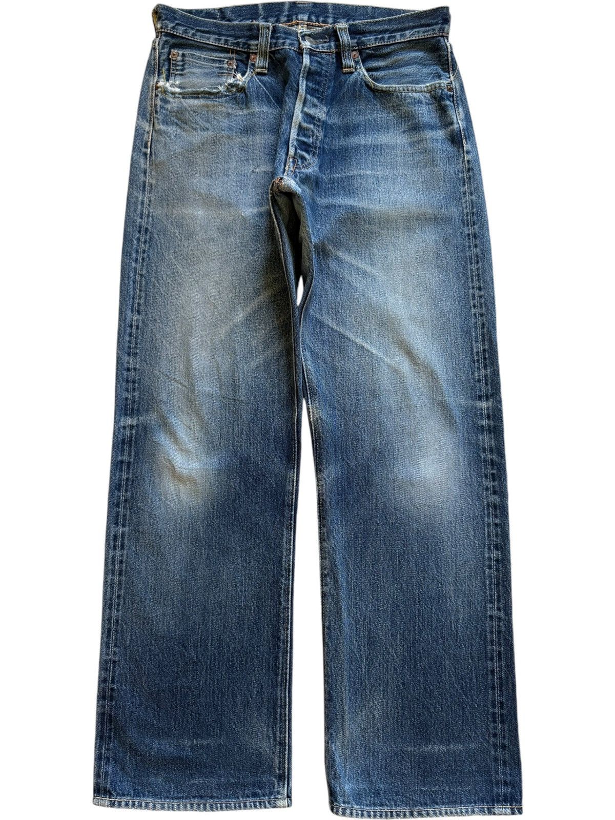 Sugar Cane Vintage Japanese Sugar Canes Toyo Selvedge Baggy Style Jeans Size US 31 - 2 Thumbnail