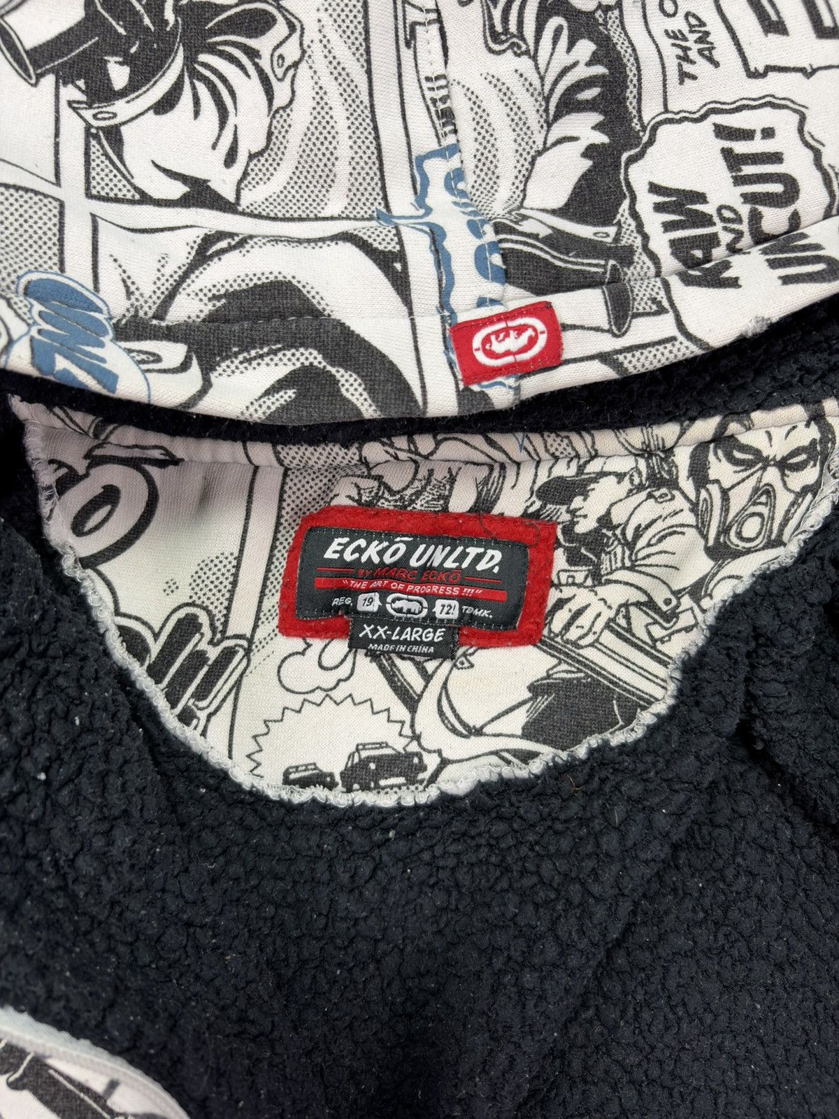 Ecko Unltd. Ecko Unltd. Comic Book Grafitti AOP Baggy Zip Hoodie XXL Size US XXL / EU 58 / 5 - 12 Thumbnail