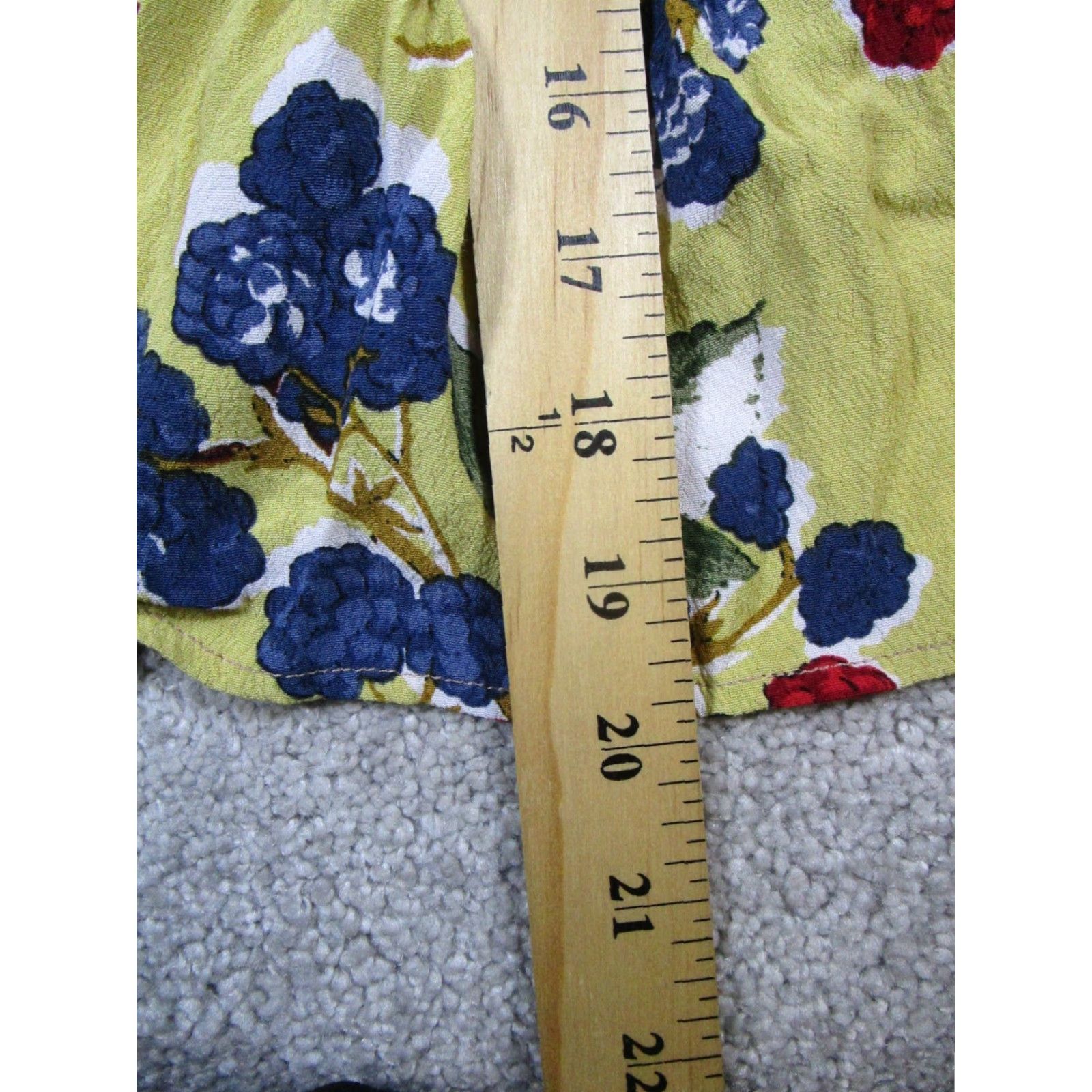 Vintage Meadow Rue Blouse Womens 4 V-Neck Long Sleeve Floral Tie Yellow Pink Blouse Womens Size S / US 4 / IT 40 - 8 Thumbnail