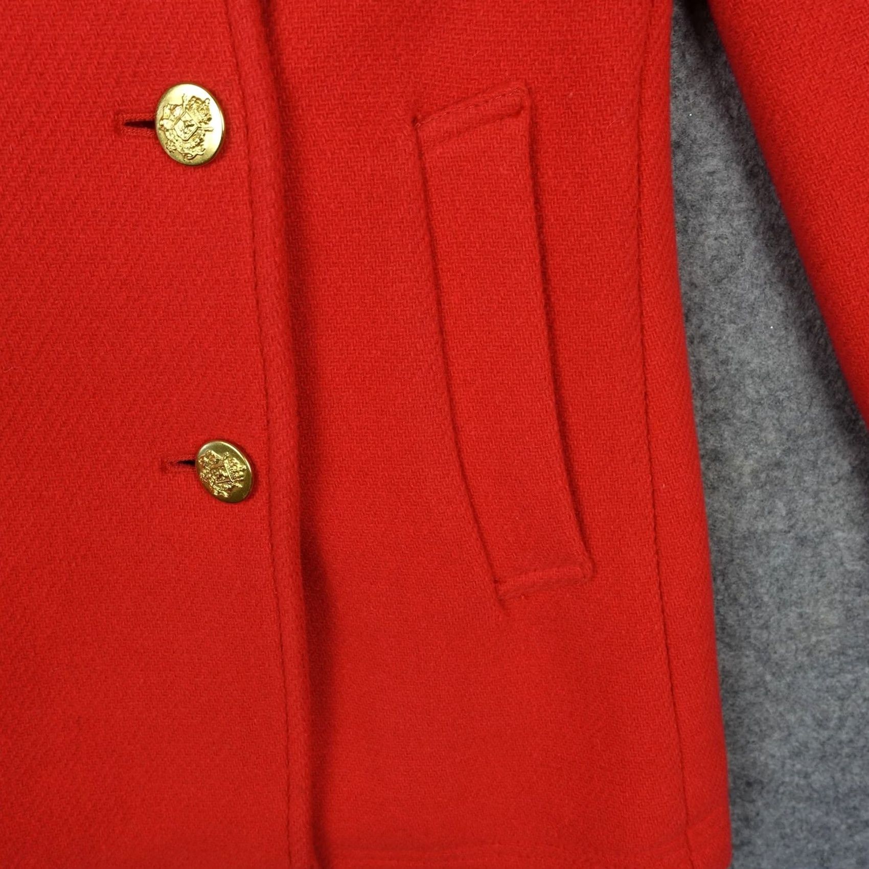 J.Crew J.Crew Coat Womens 2 Red Pea Coat Double Breasted Wool Storm Nello Gori Stadium Cloth Quick Reference: Not applicable Size XS / US 0-2 / IT 36-38 - 5 Thumbnail