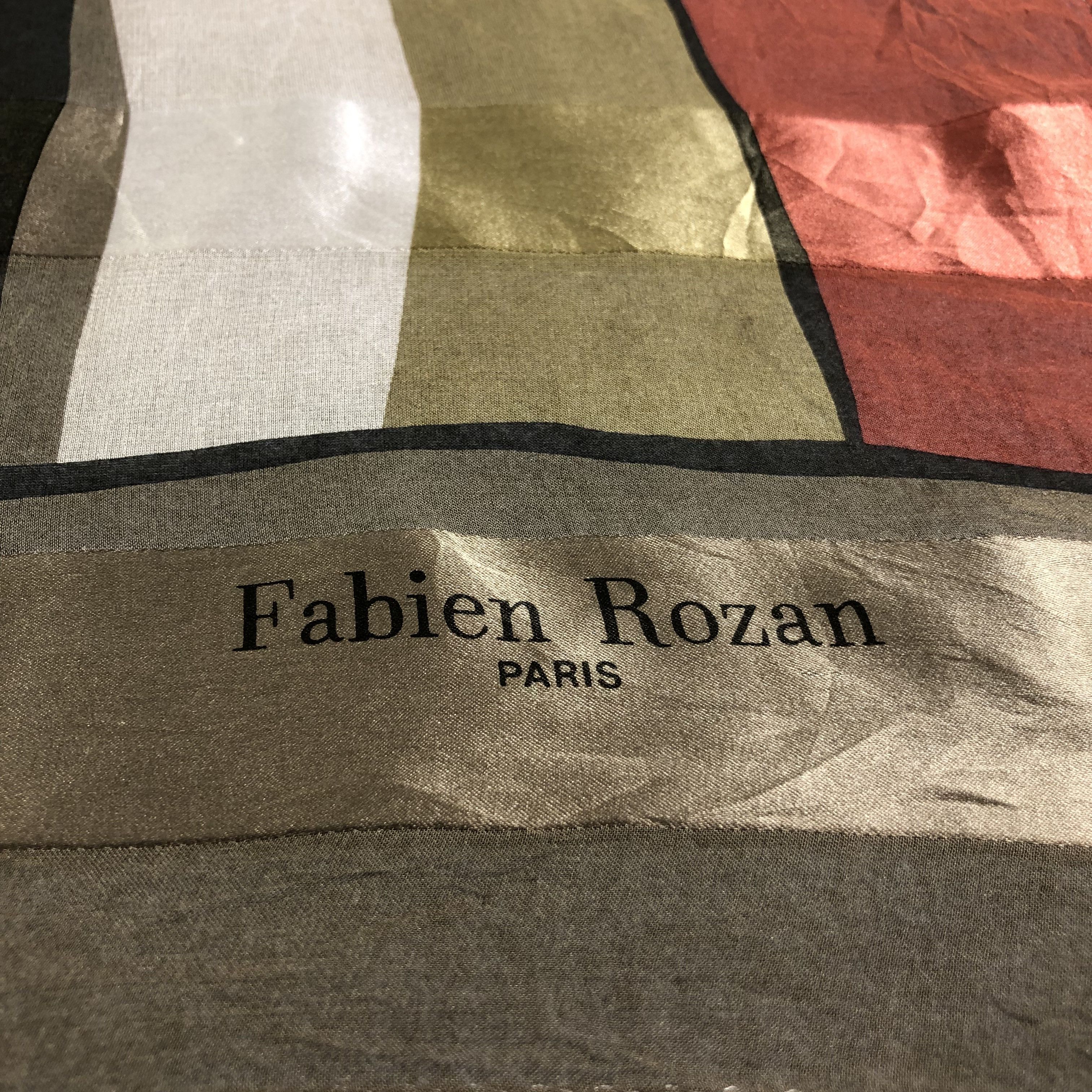 Vintage Fabien Rozan Slit Thread Silk Scarf M819 Size ONE SIZE - 3 Thumbnail