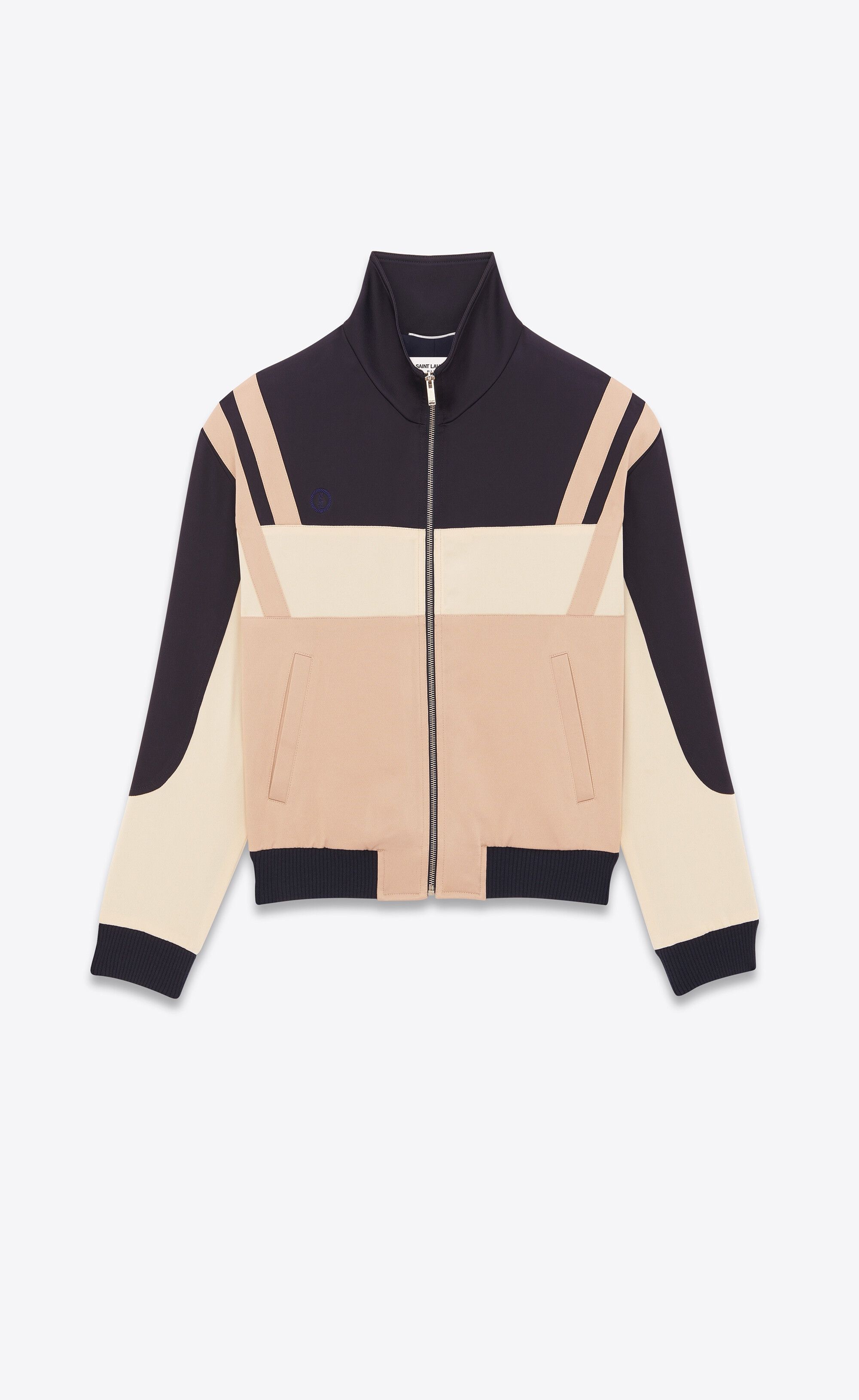 Saint Laurent Paris o1b1hav110425 Teddy Jacket in Satin Crepe in Multicolor Size US L / EU 52-54 / 3 - 1 Thumbnail