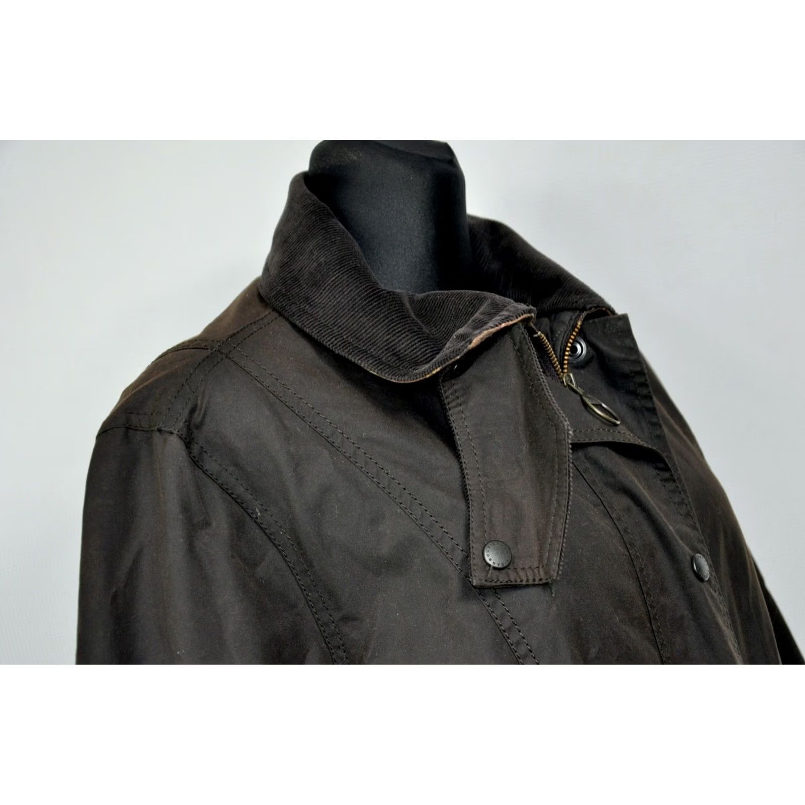 Barbour BARBOUR BELSAY Waxed Cotton Jacket Coat Brown size US 14 UK 18 Womens Regular Size XS? Size XL / US 12-14 / IT 48-50 - 3 Thumbnail