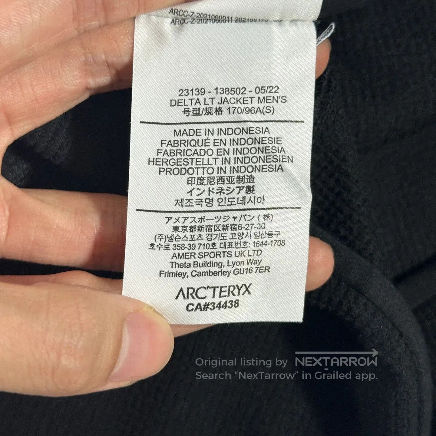 Arc'teryx Arcteryx Delta LT Jacket Black Size Small. Size US S / EU 44-46 / 1 - 5 Thumbnail