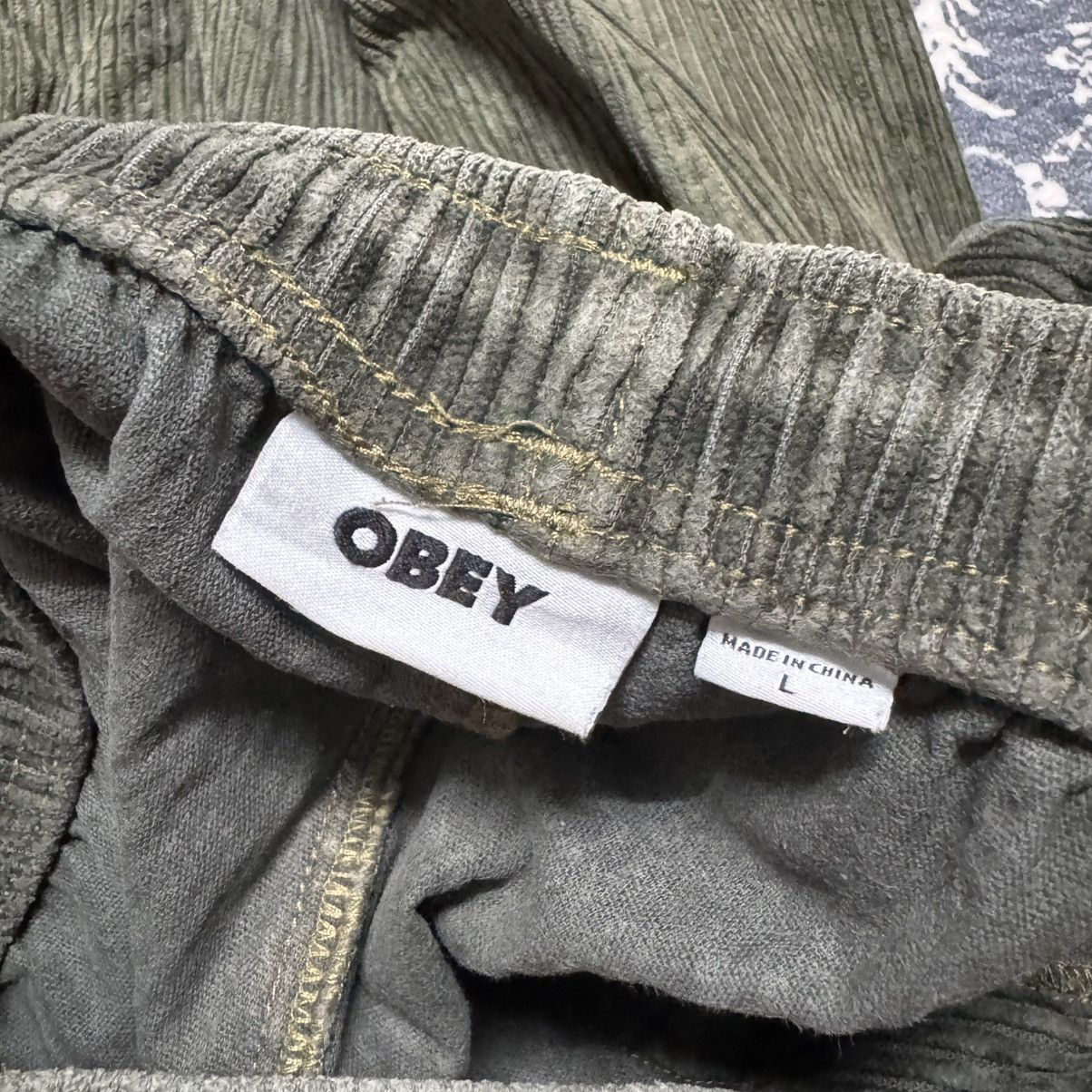 Obey Obey Corduroy Baggy Pants Drawstring Faded Size US 34 / EU 50 - 17 Thumbnail