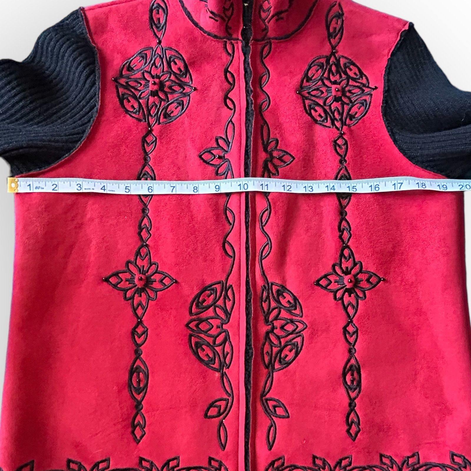 Coldwater Creek Womens Vintage Red & Black Coldwater Creek Jacket | Size PM Size M / US 6-8 / IT 42-44 - 4 Thumbnail